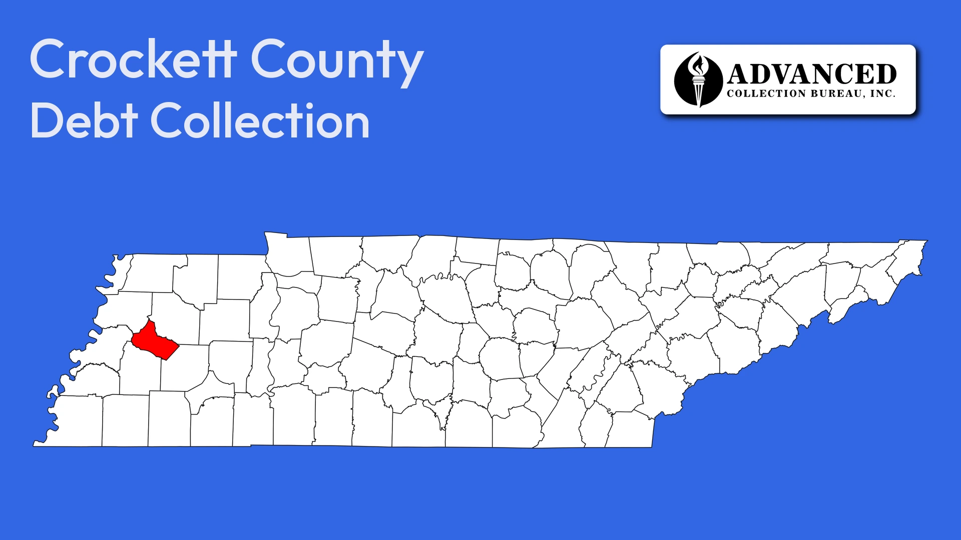 Map of Tennessee highlighting Crockett County