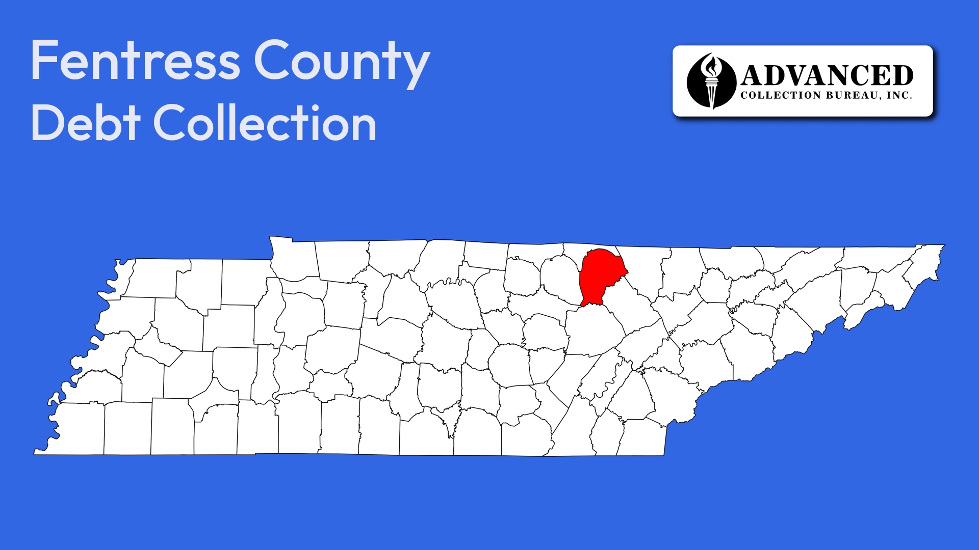 Map of Tennessee highlighting Fentress County