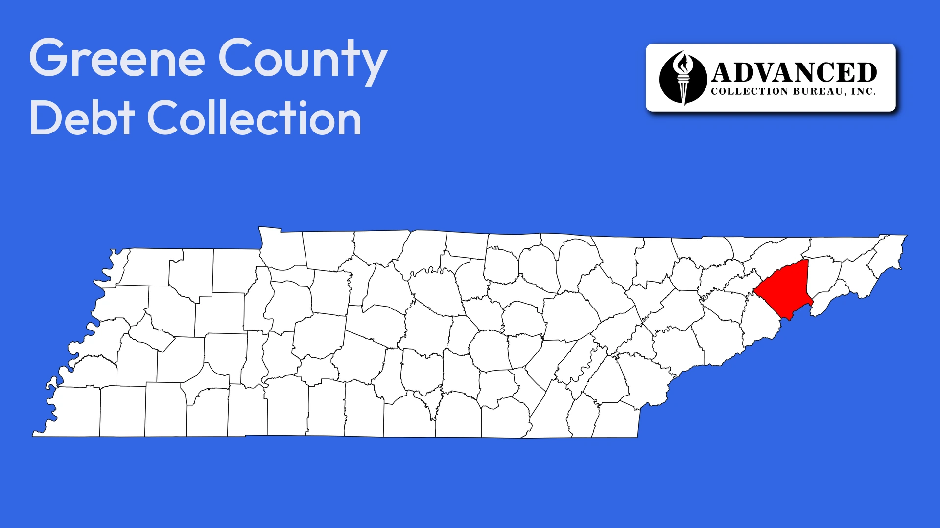 Map of Tennessee highlighting Greene County