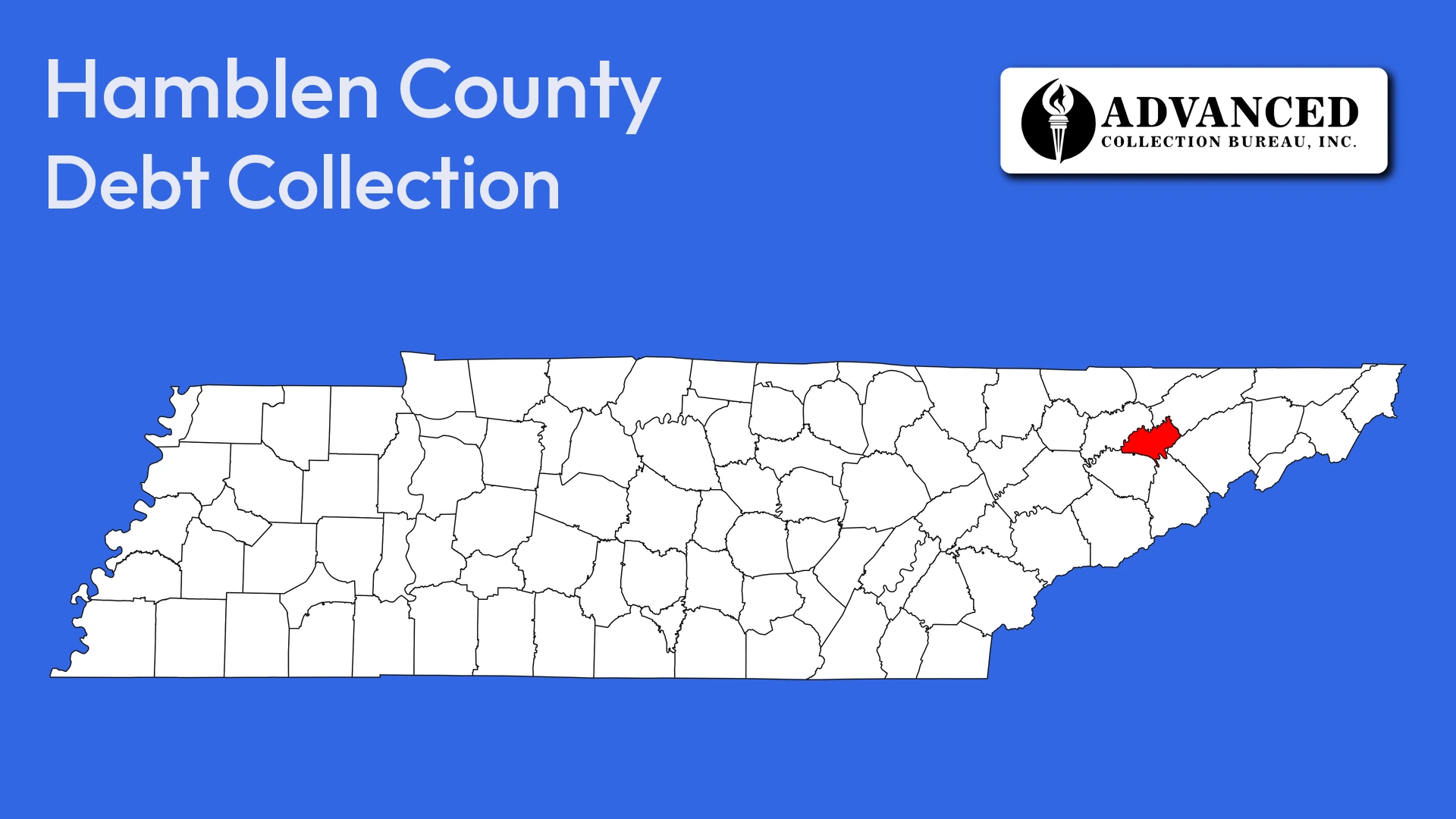 Map of Tennessee highlighting Hamblen County