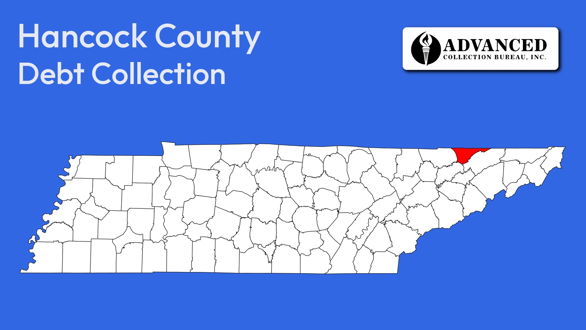 Map of Tennessee highlighting Hancock County