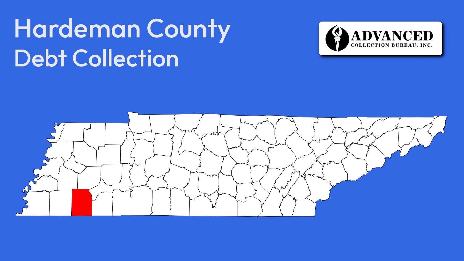 Map of Tennessee highlighting Hardeman County
