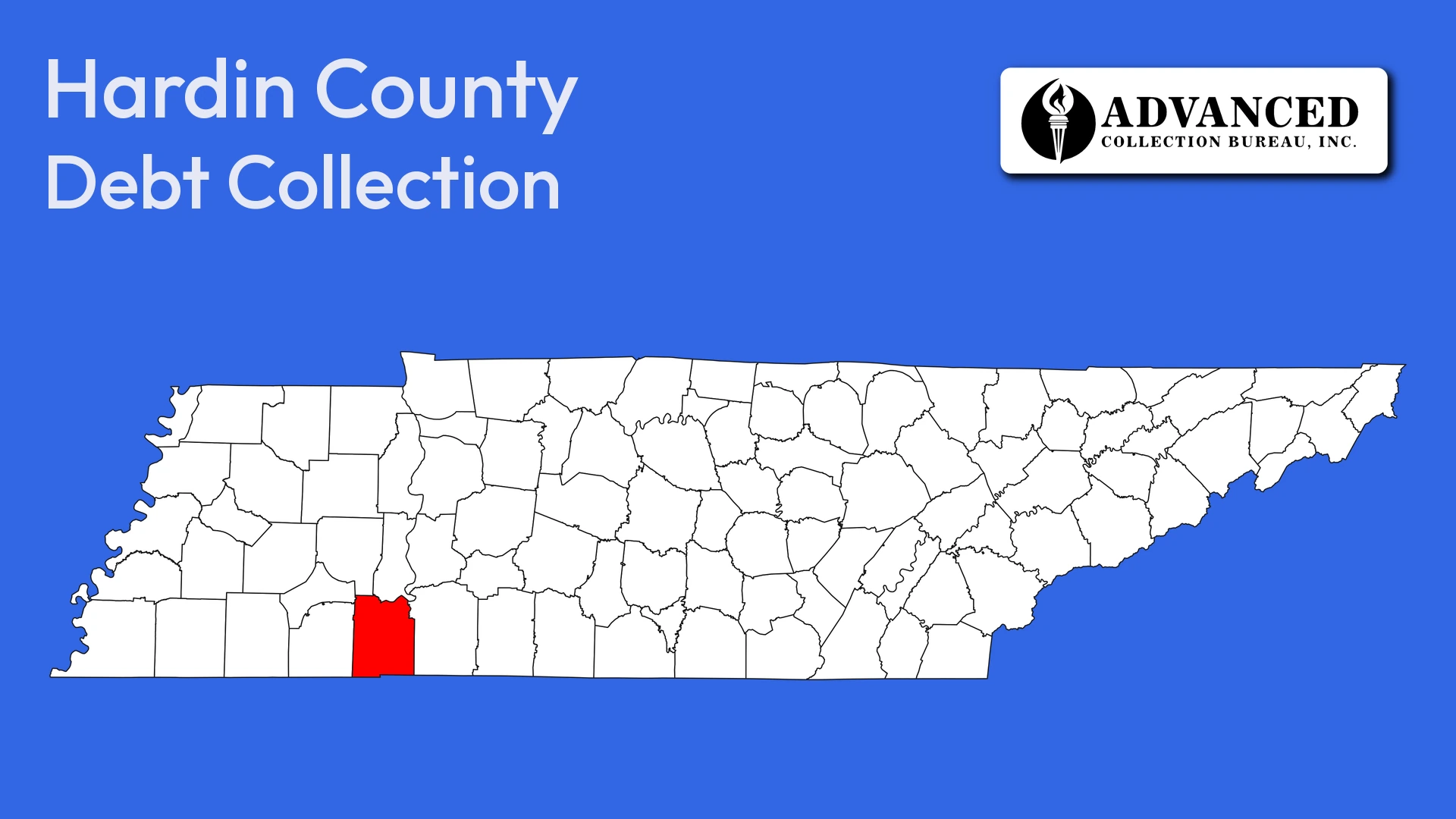 Map of Tennessee highlighting Hardin County