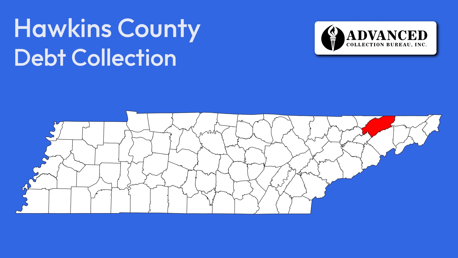 Map of Tennessee highlighting Hawkins County