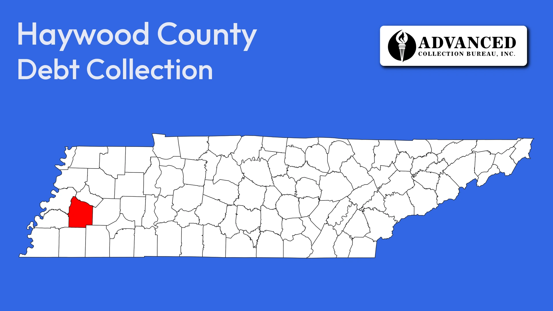 Map of Tennessee highlighting Haywood County