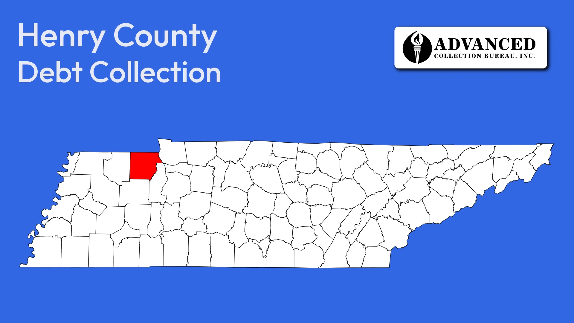 Map of Tennessee highlighting Henry County