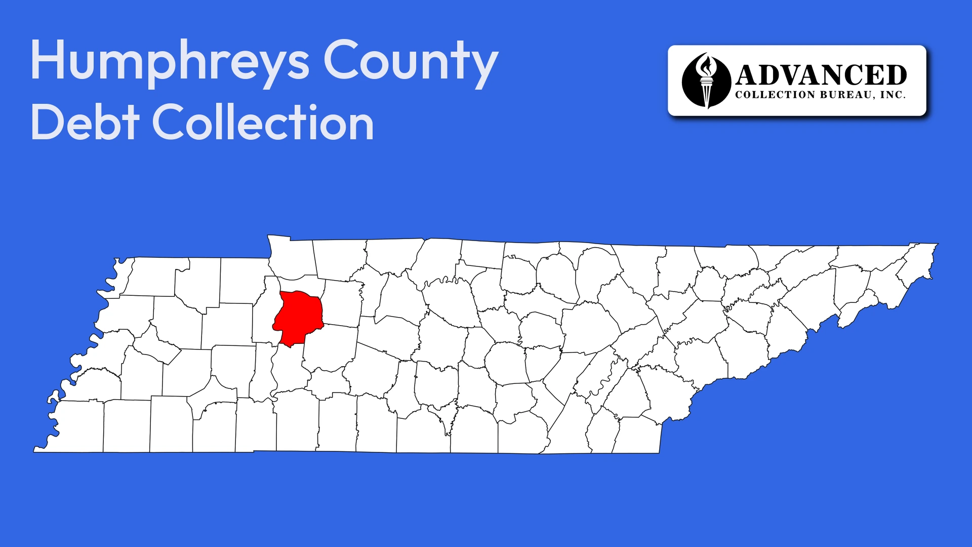 Map of Tennessee highlighting Humphreys County
