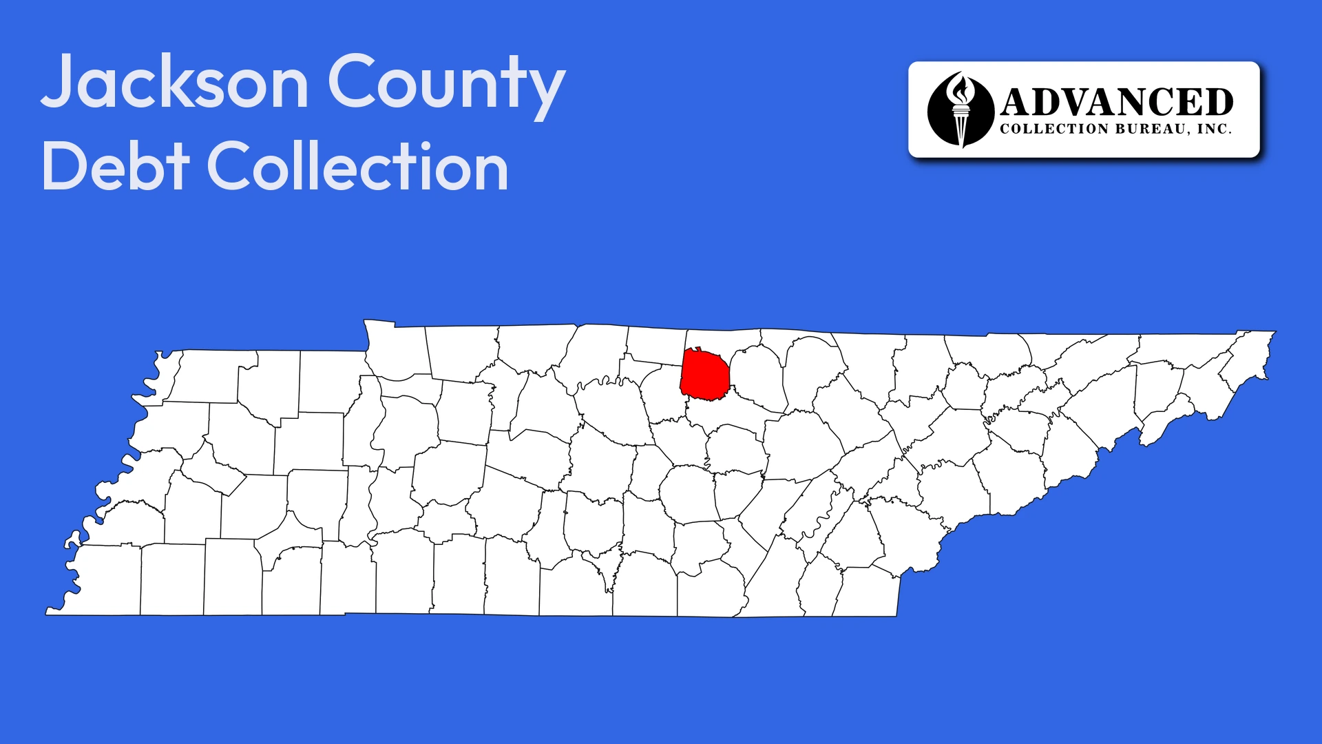 Map of Tennessee highlighting Jackson County