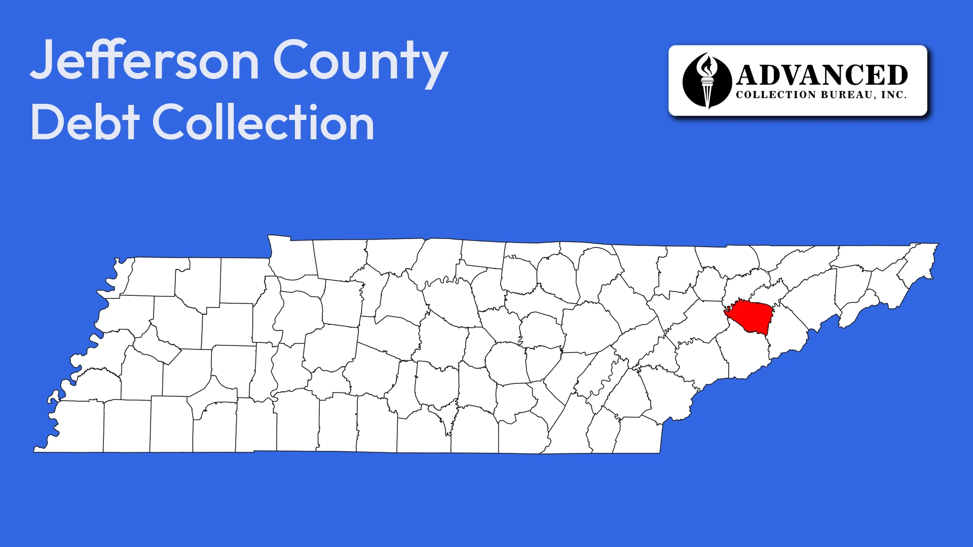 Map of Tennessee highlighting Jefferson County