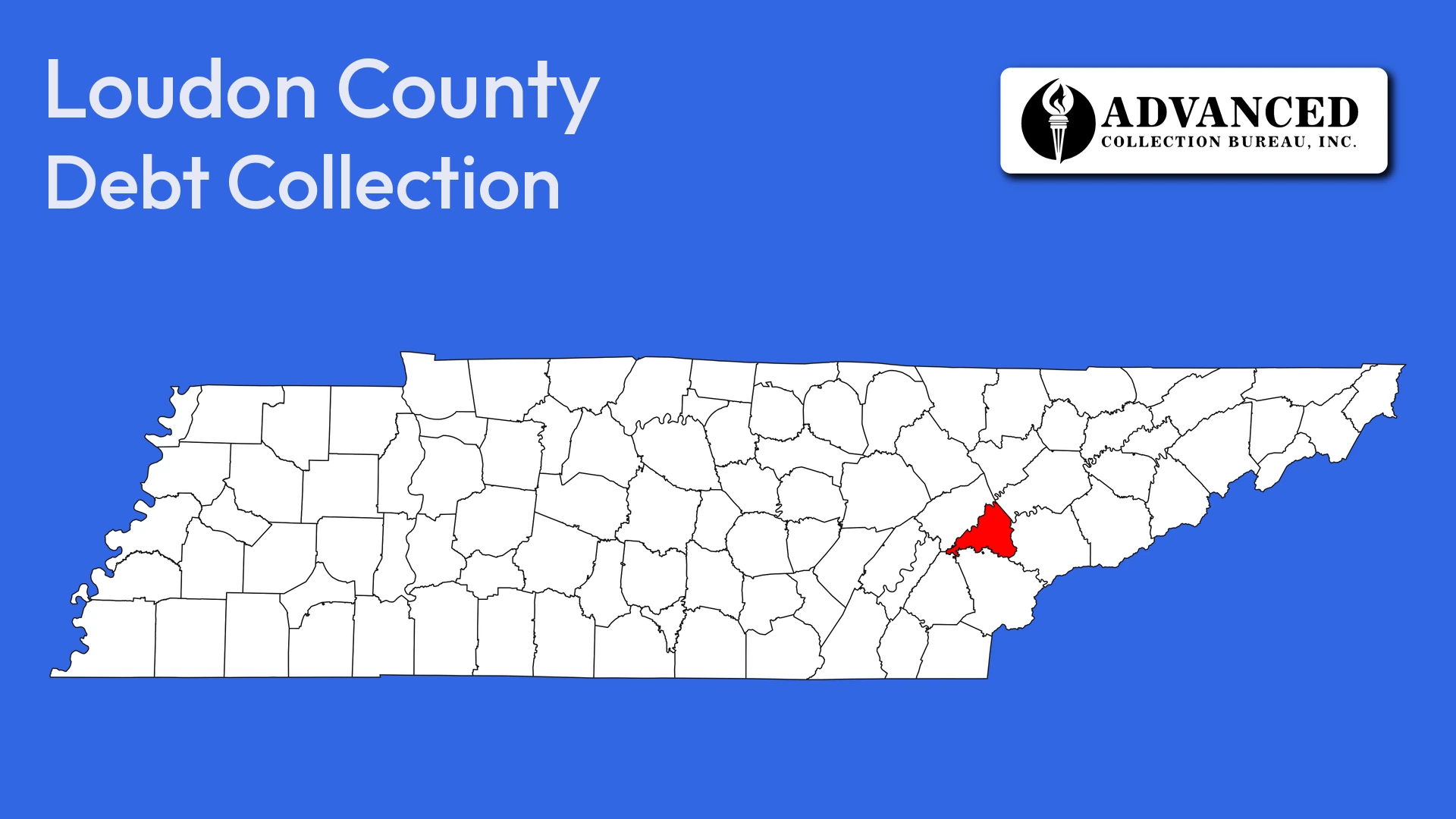Map of Tennessee highlighting Loudon County