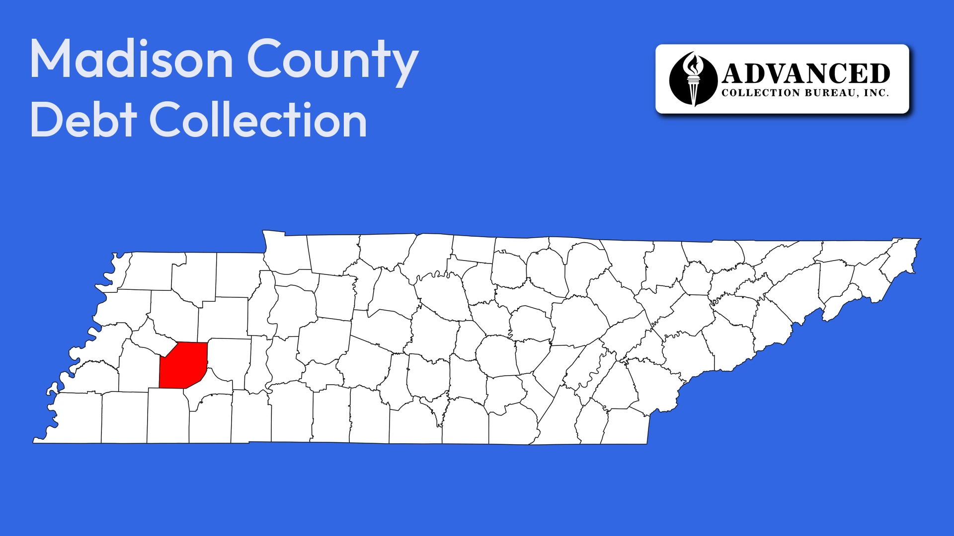 Map of Tennessee highlighting Madison County