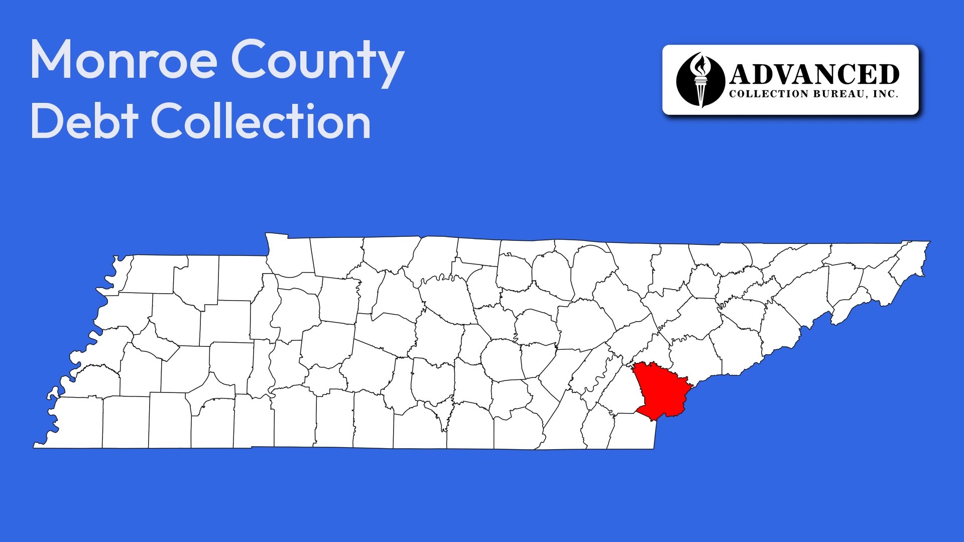 Map of Tennessee highlighting Monroe County