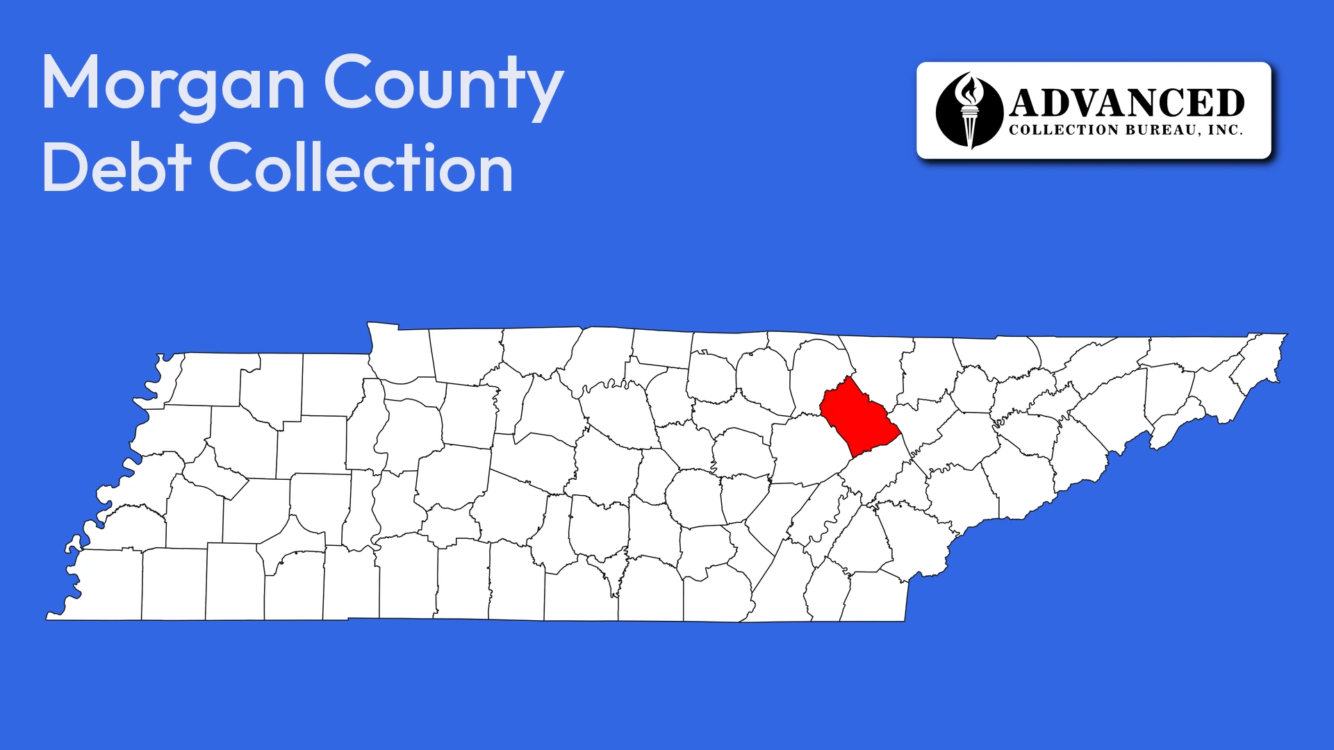 Map of Tennessee highlighting Morgan County