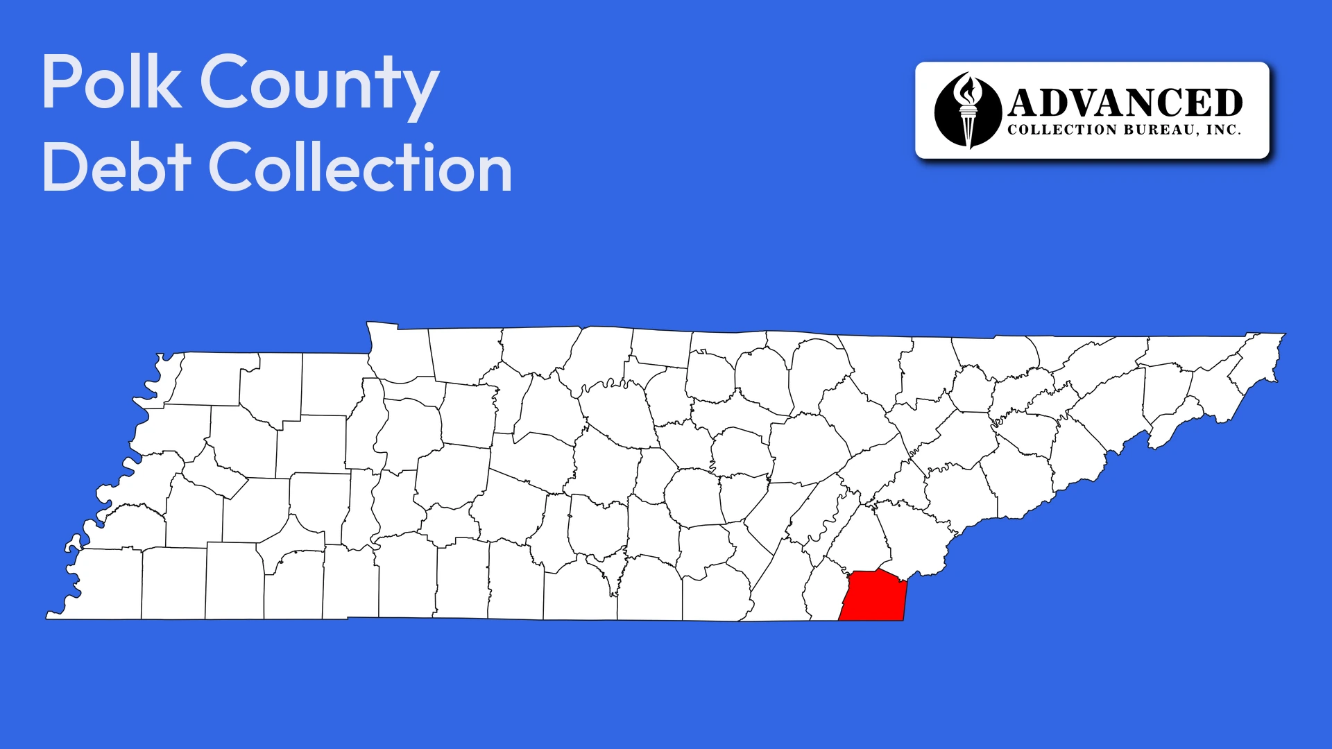 Map of Tennessee highlighting Polk County