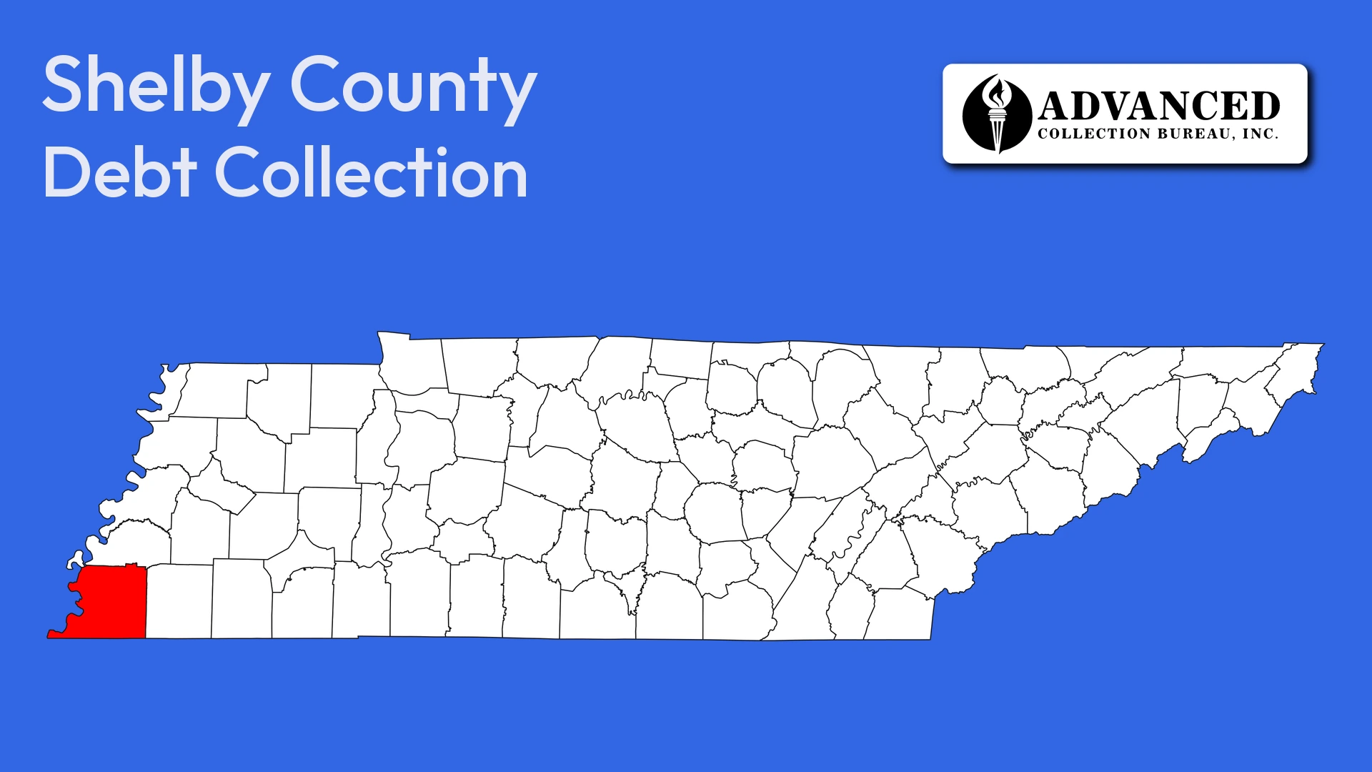 Map of Tennessee highlighting Shelby County