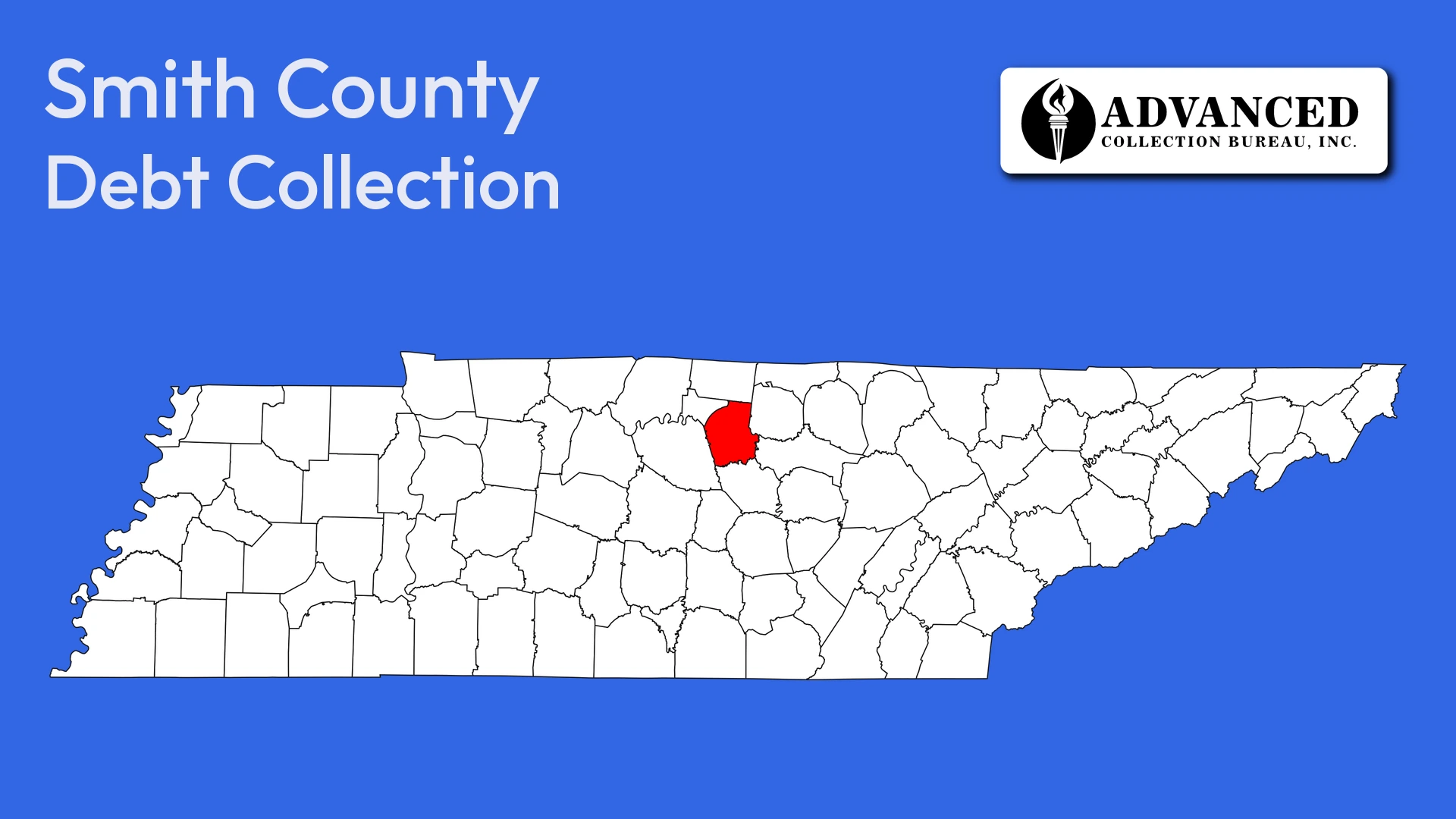 Map of Tennessee highlighting Smith County