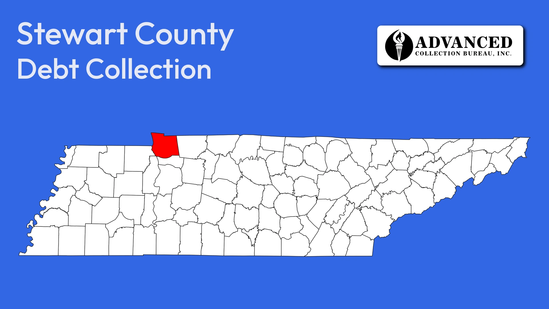 Map of Tennessee highlighting Stewart County