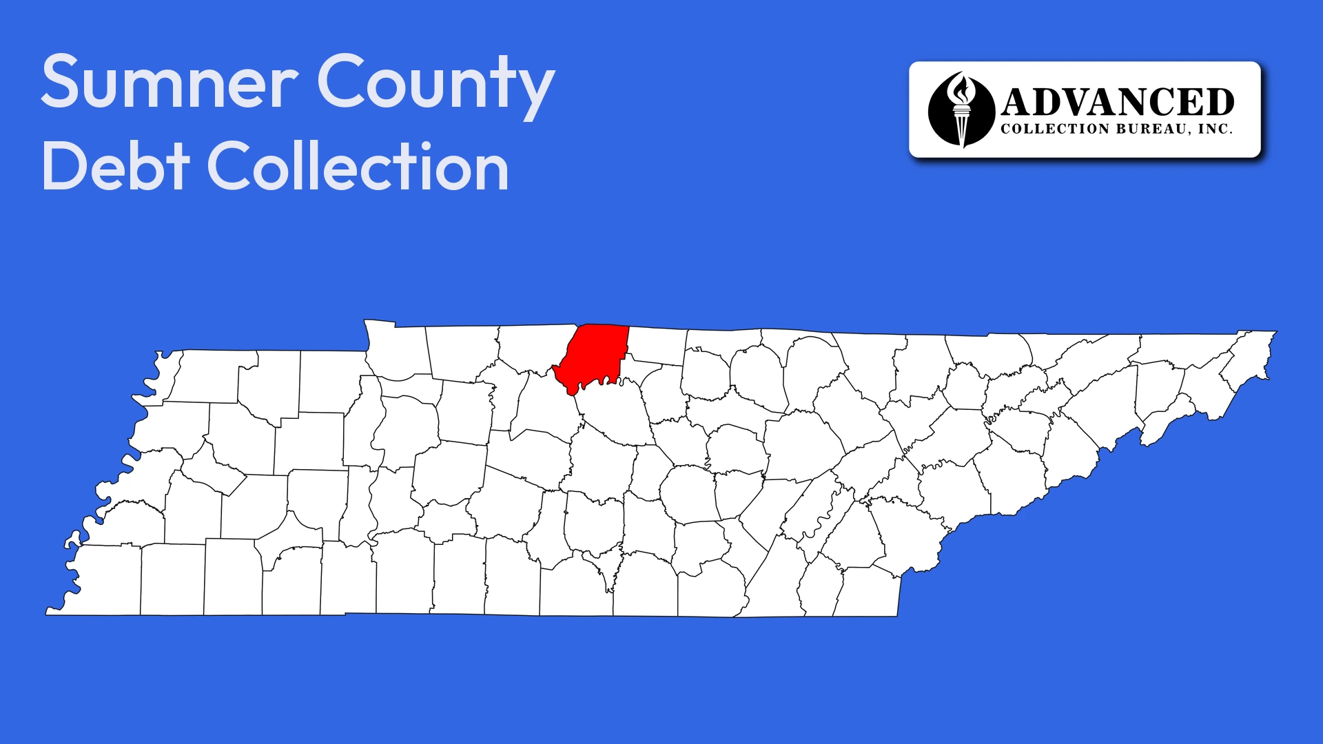 Map of Tennessee highlighting Sumner County