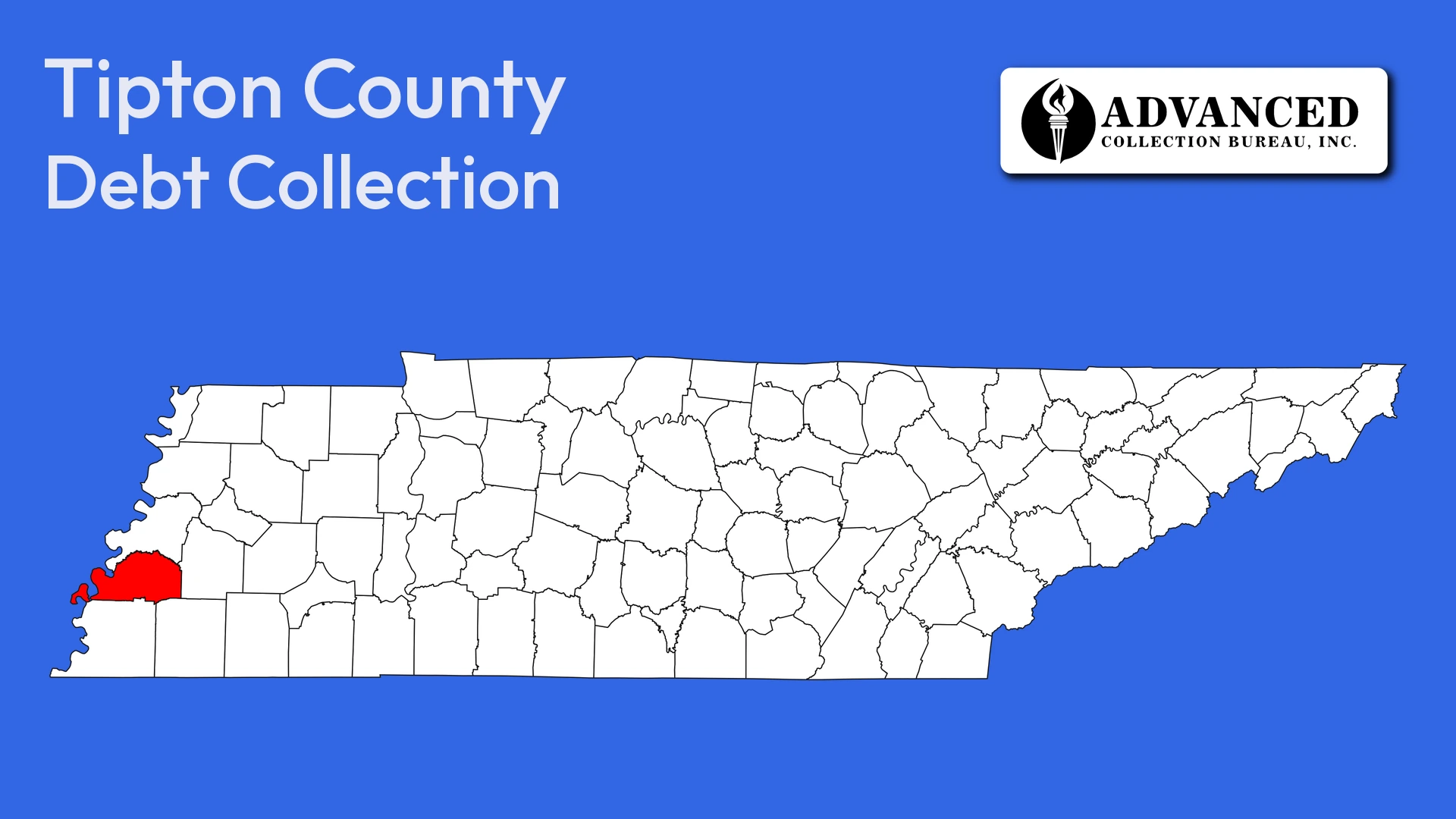Map of Tennessee highlighting Tipton County