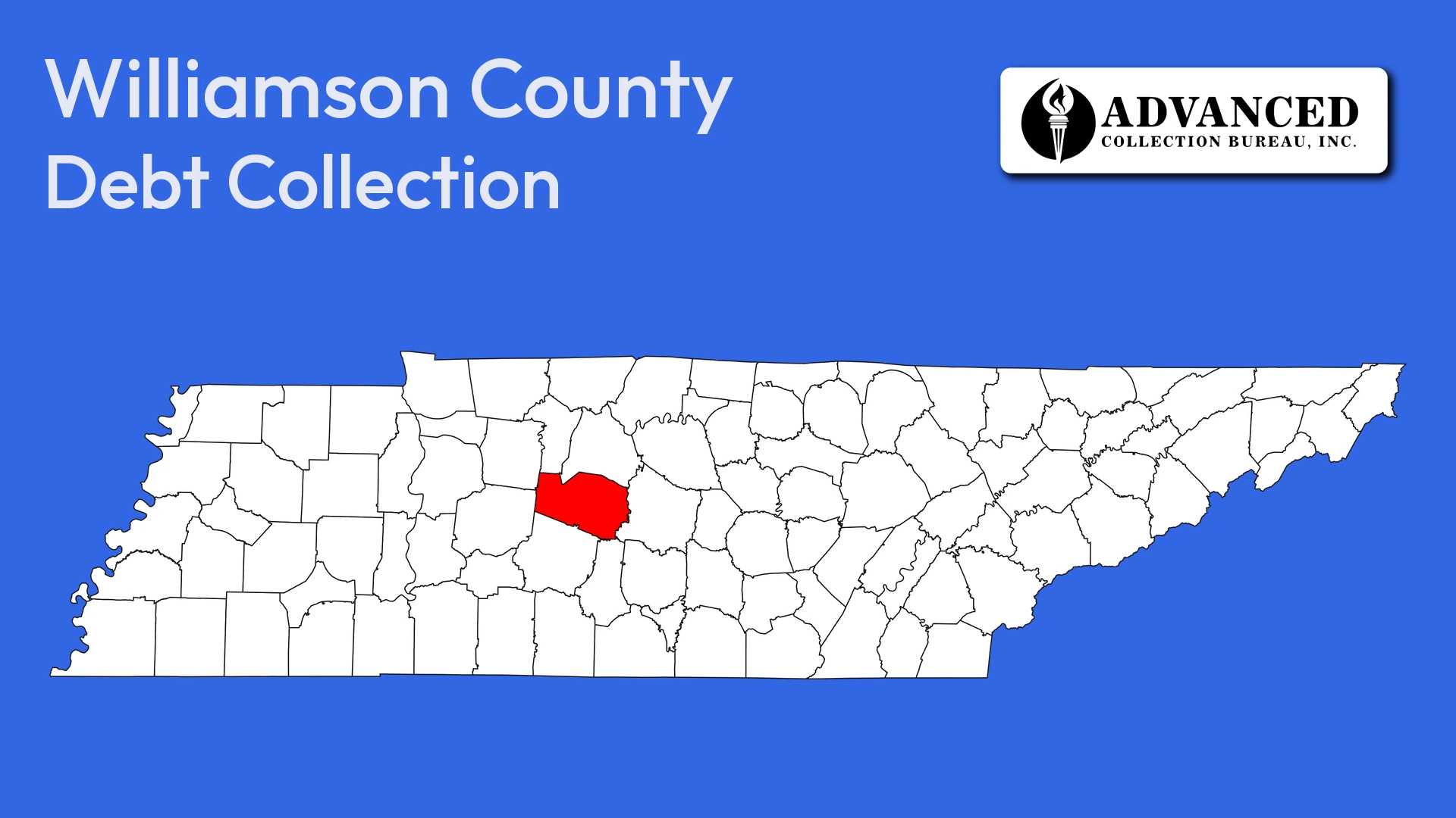 Map of Tennessee highlighting Williamson County