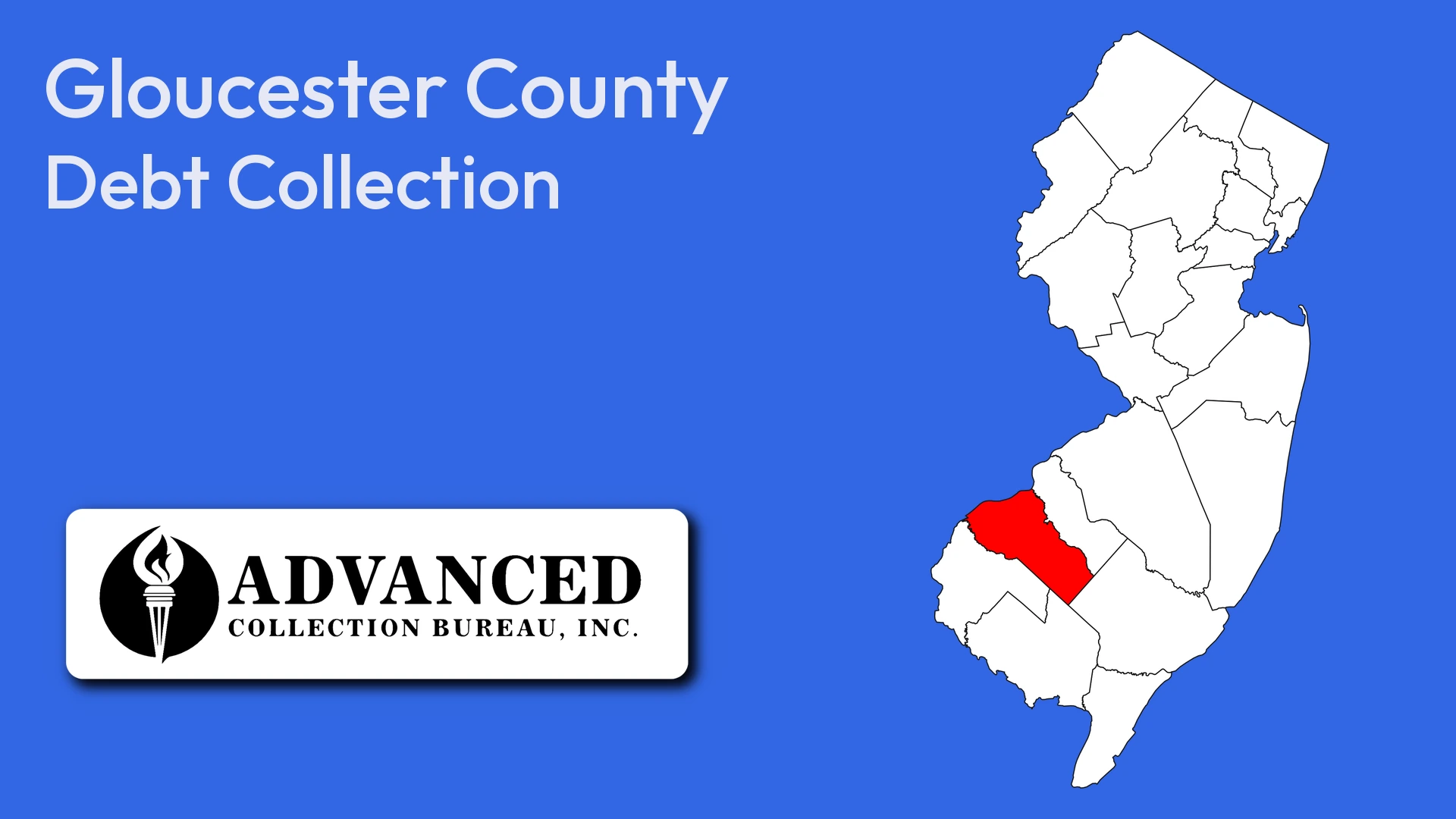 Map of New Jersey highlighting Gloucester County