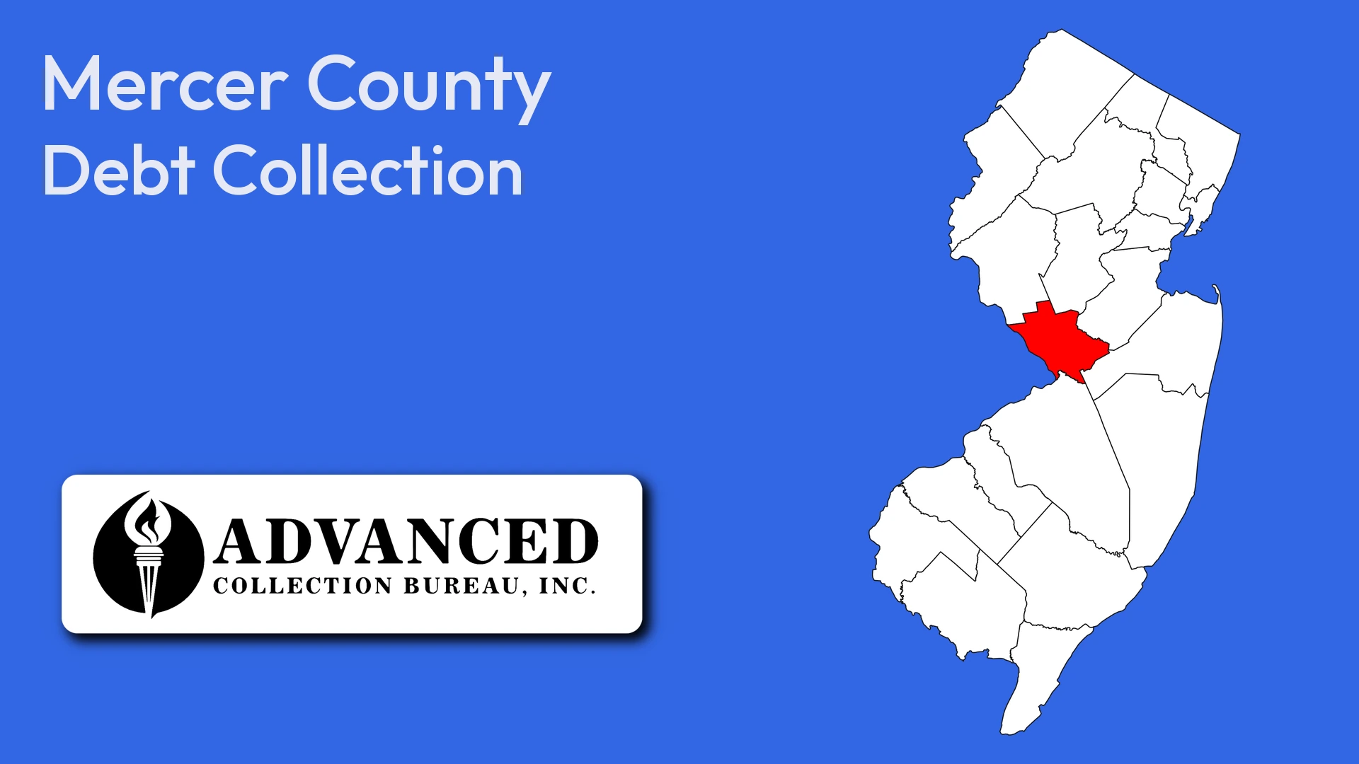 Map of New Jersey highlighting Mercer County
