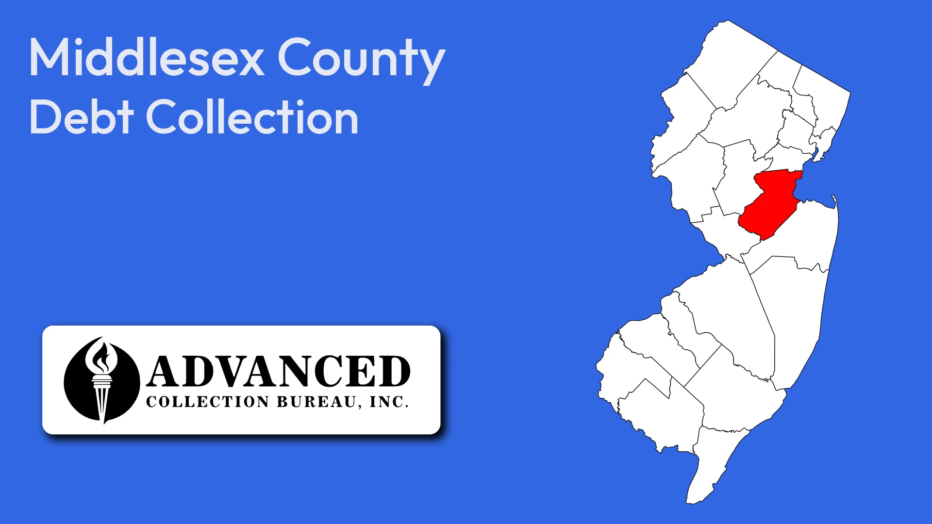 Map of New Jersey highlighting Middlesex County