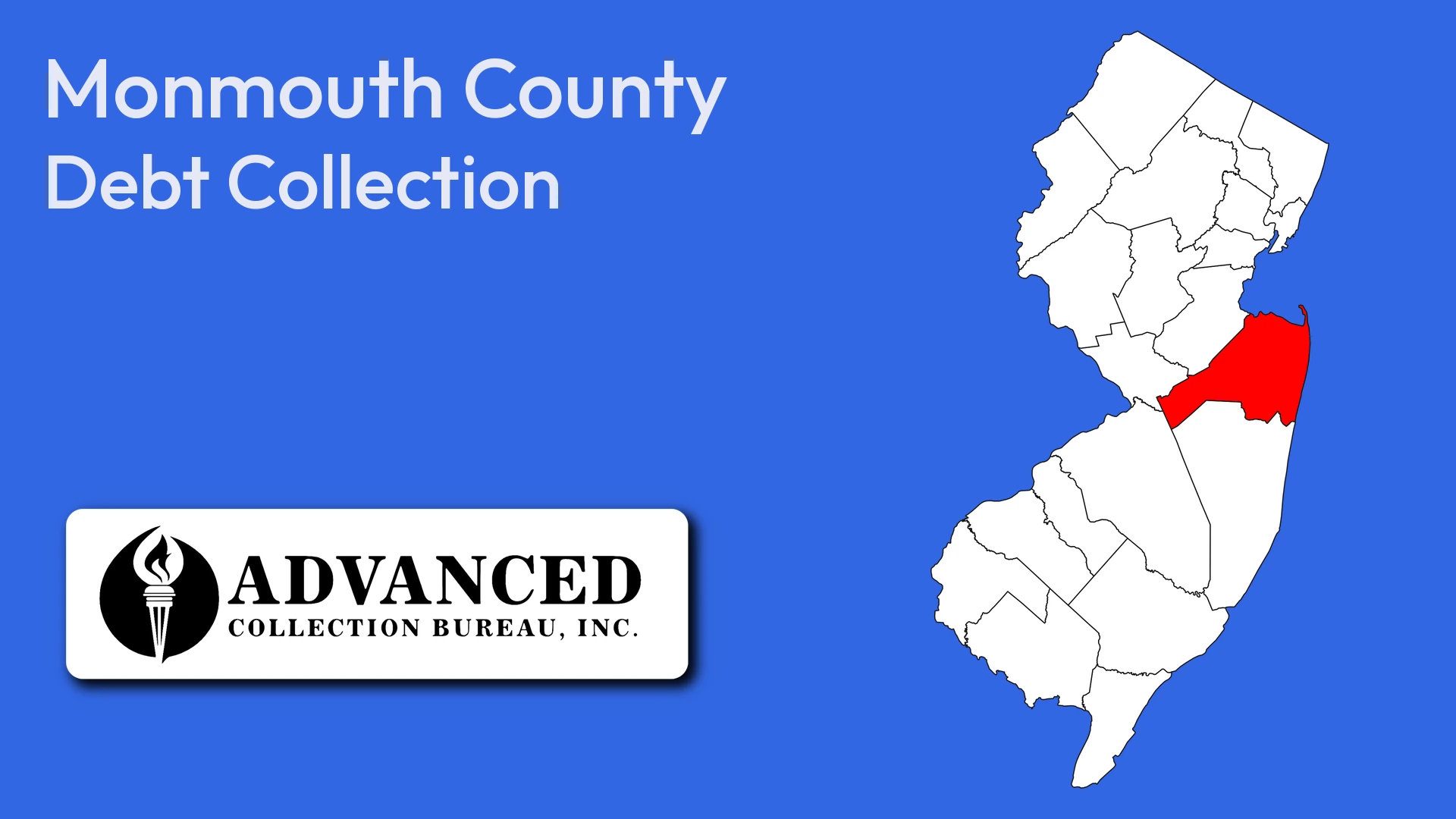 Map of New Jersey highlighting Monmouth County