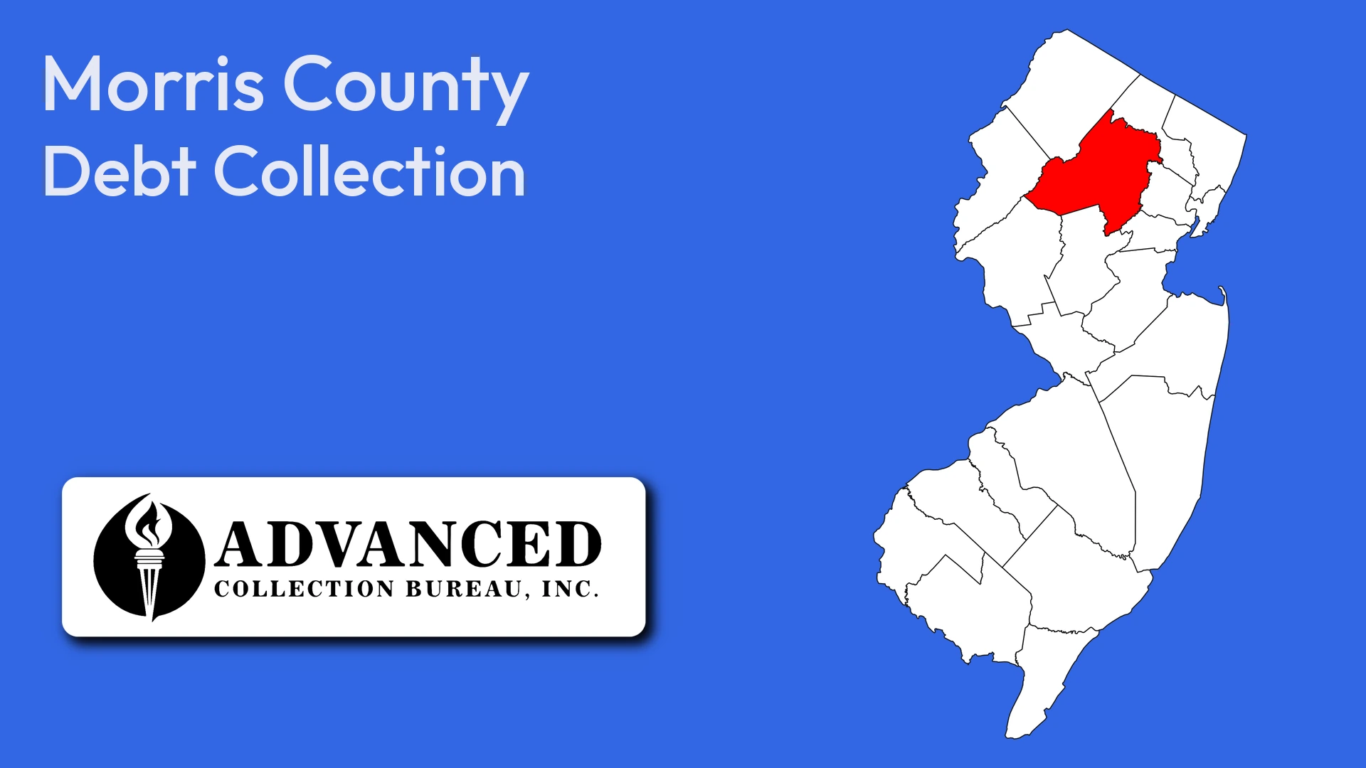 Map of New Jersey highlighting Morris County