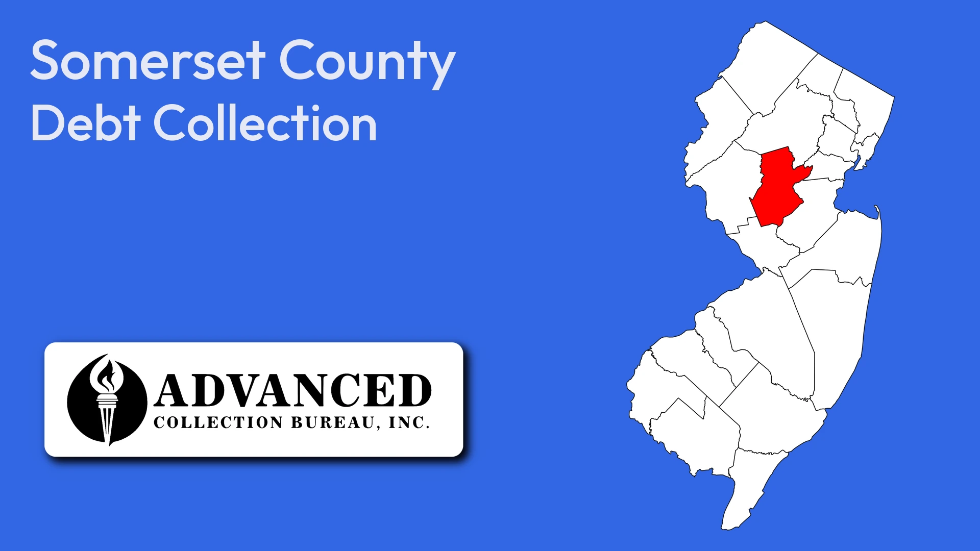 Map of New Jersey highlighting Somerset County