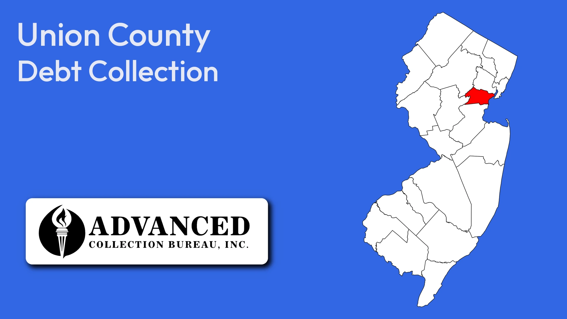 Map of New Jersey highlighting Union County