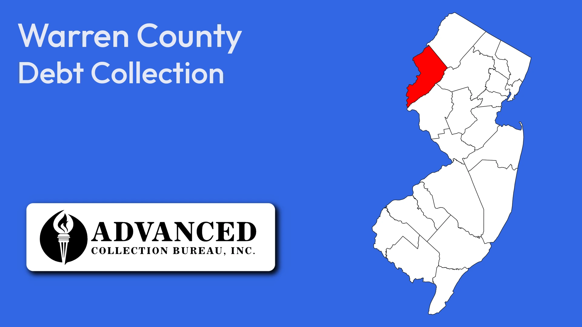 Map of New Jersey highlighting Warren County