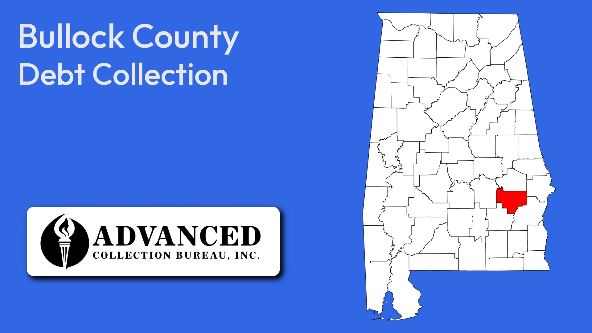 Map of Alabama highlighting Bullock County