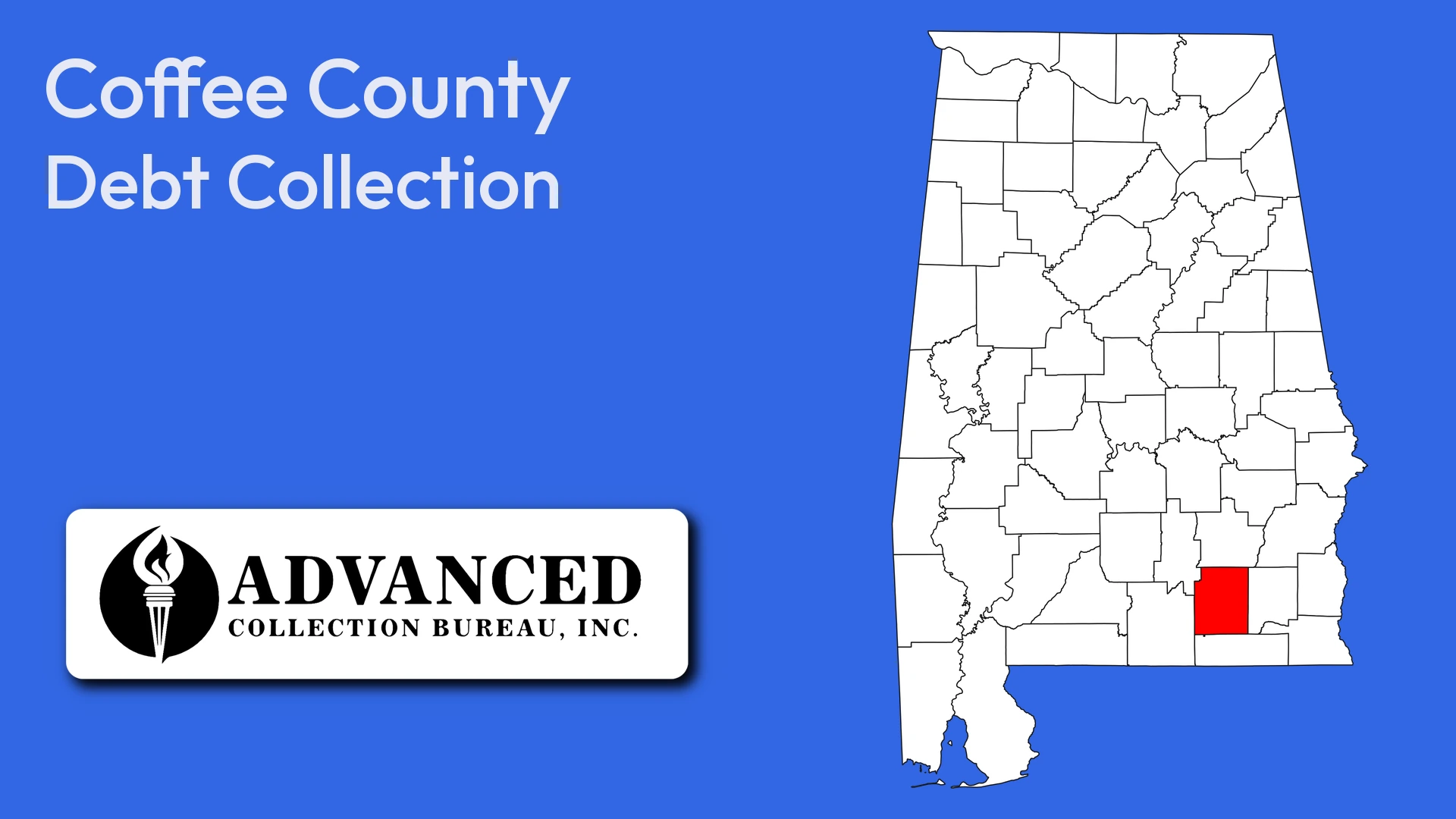 Map of Alabama highlighting Coffee County