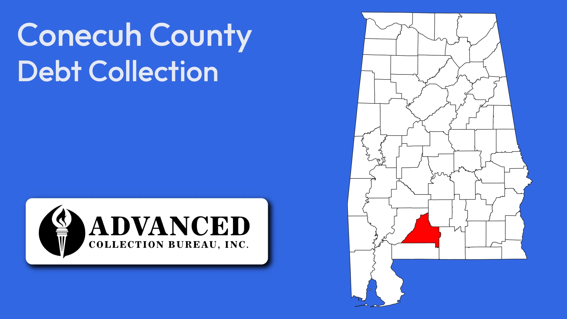 Map of Alabama highlighting Conecuh County