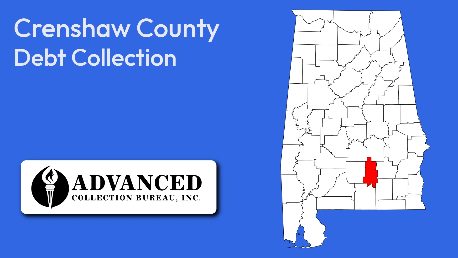 Map of Alabama highlighting Crenshaw County