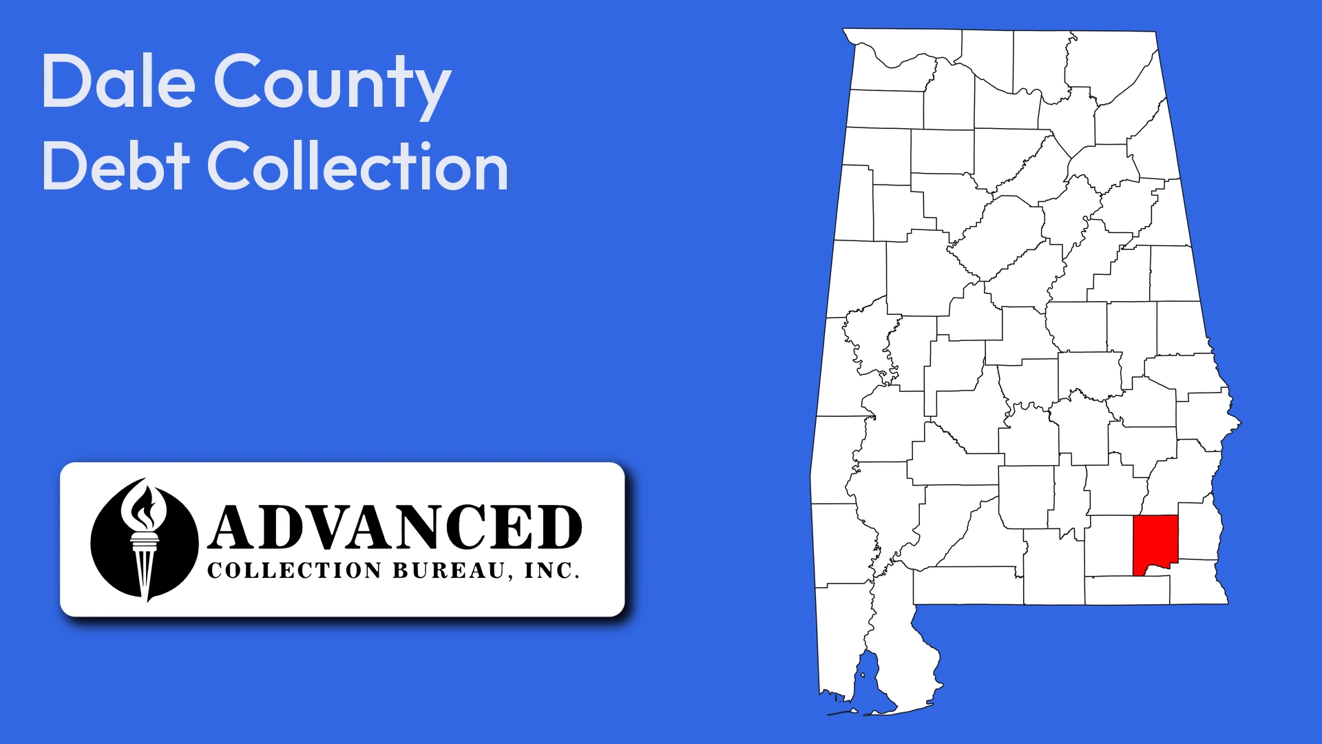 Map of Alabama highlighting Dale County