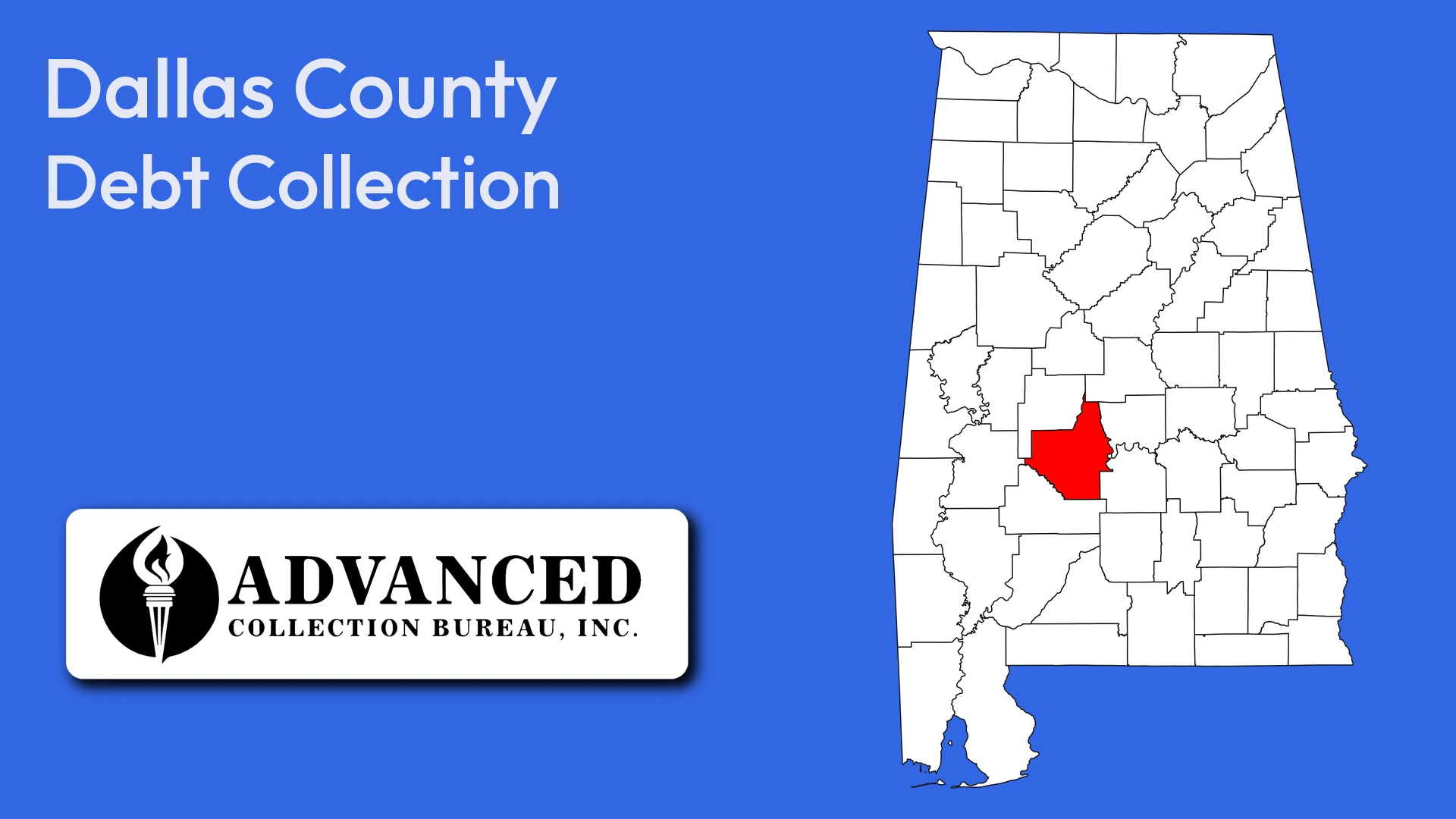 Map of Alabama highlighting Dallas County