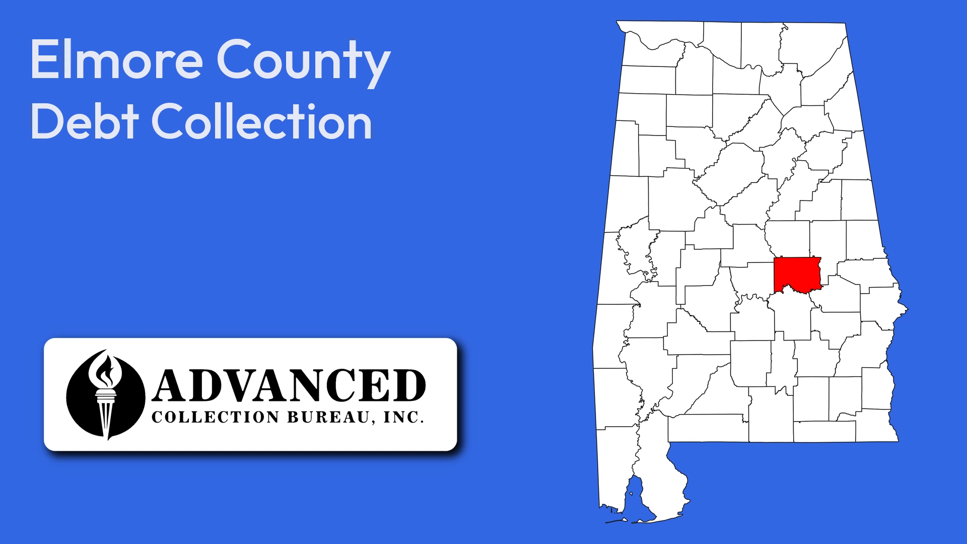 Map of Alabama highlighting Elmore County