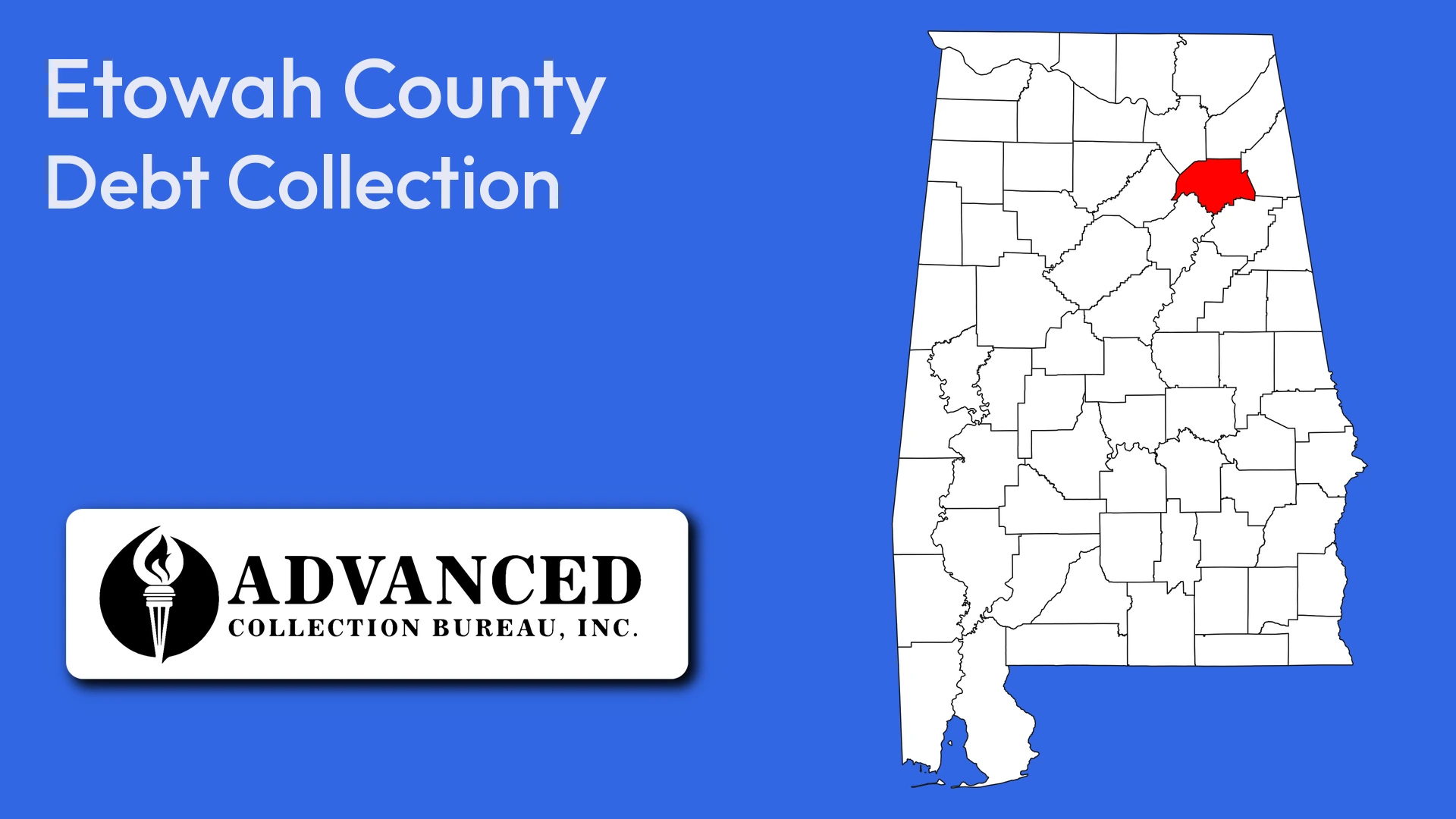 Map of Alabama highlighting Etowah County