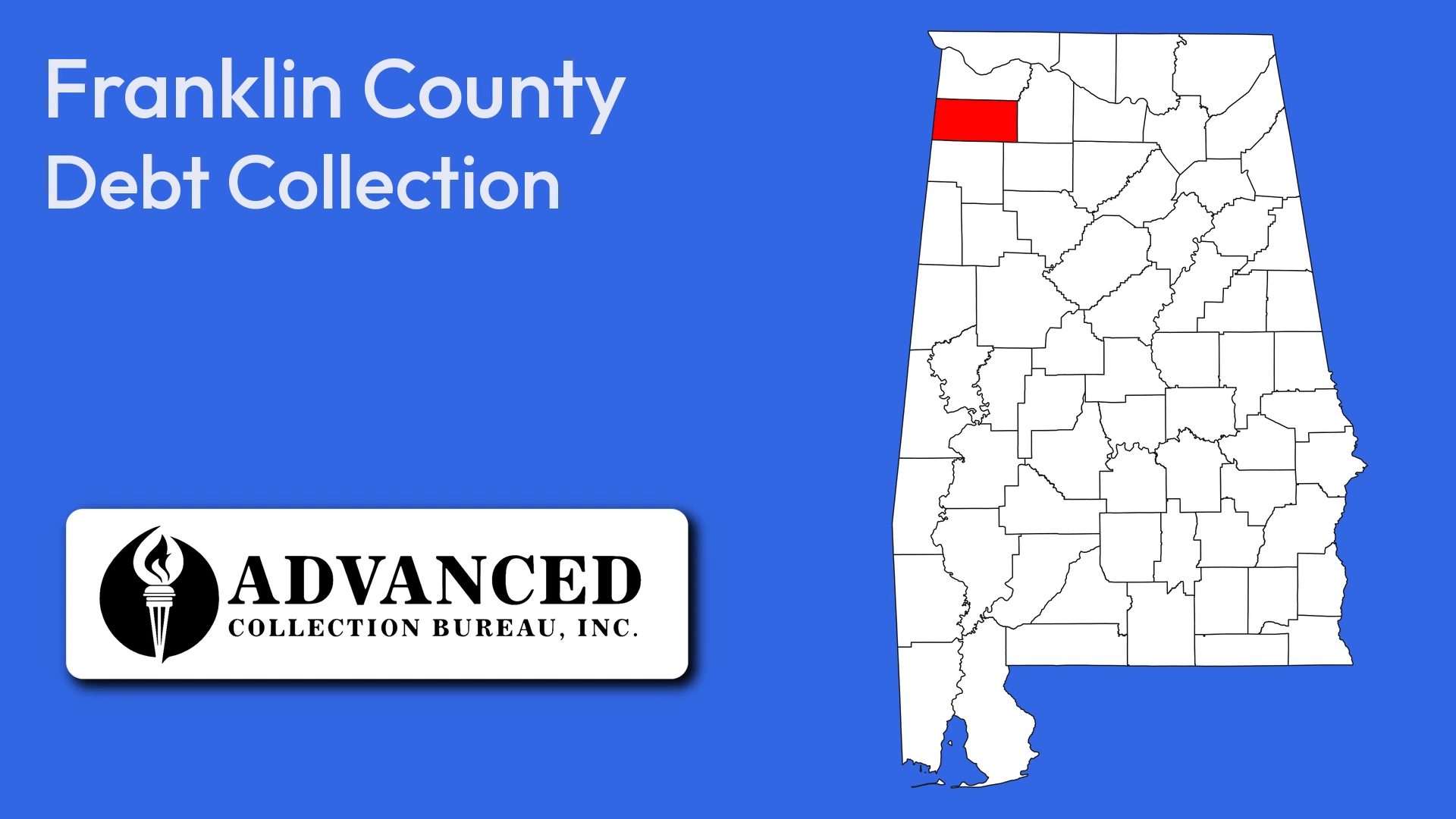 Map of Alabama highlighting Franklin County