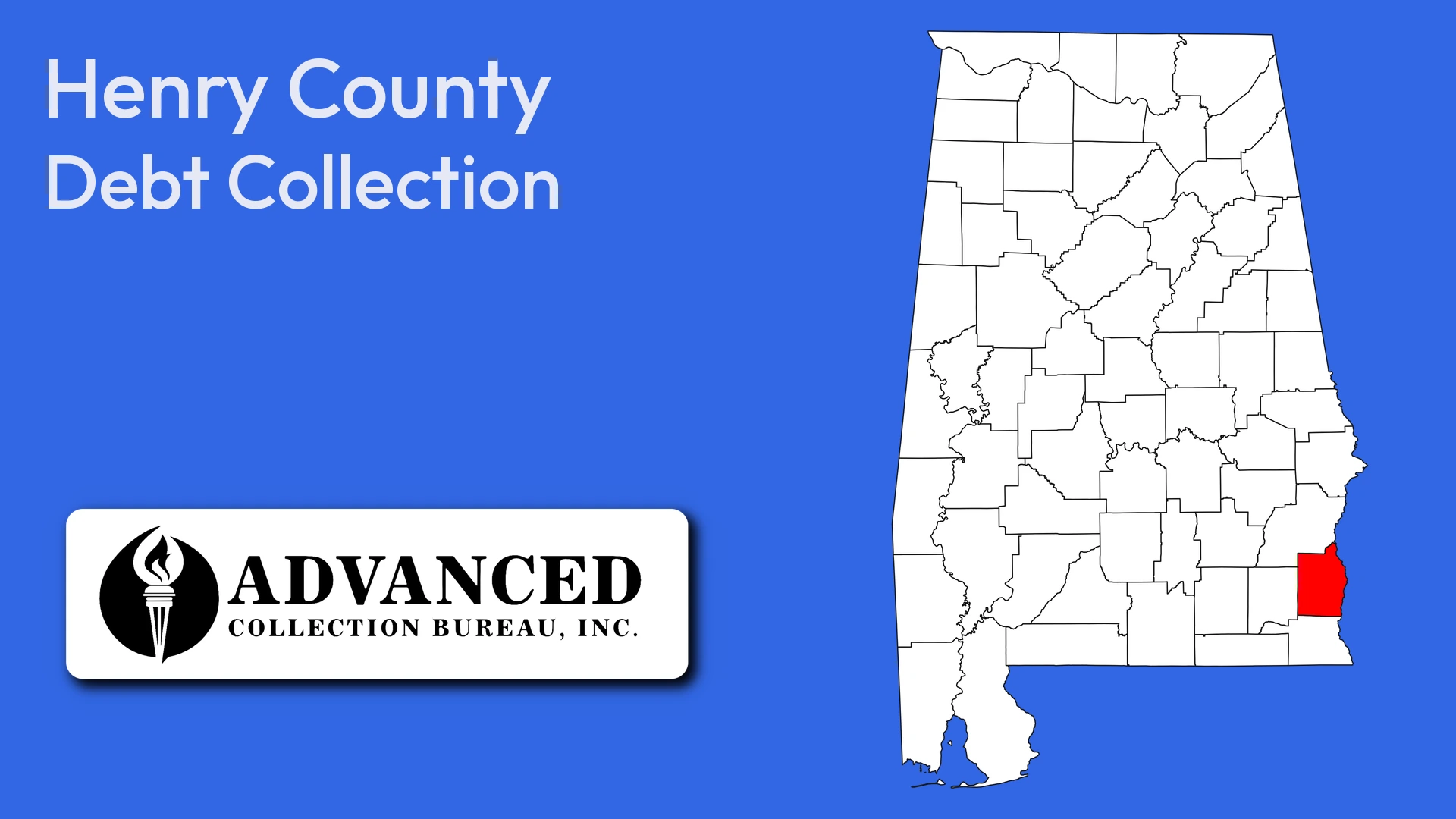Map of Alabama highlighting Henry County