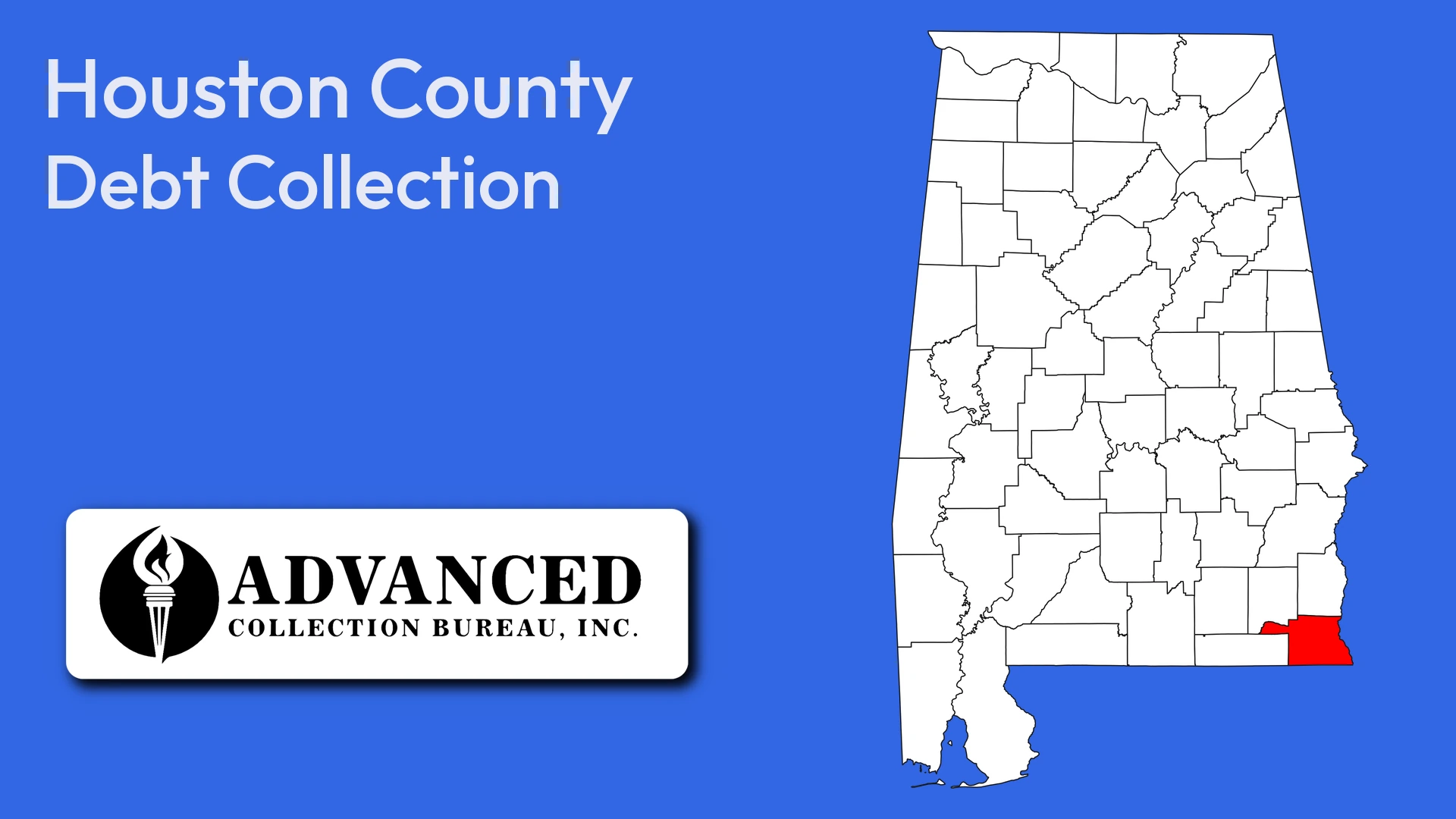 Map of Alabama highlighting Houston County