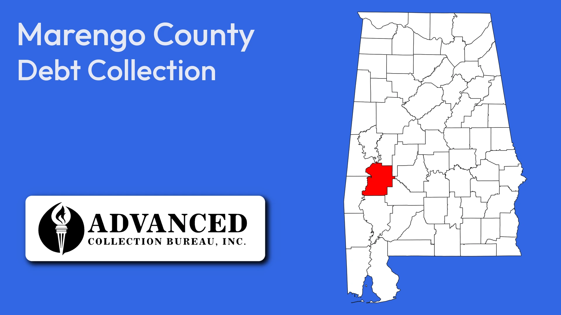 Map of Alabama highlighting Marengo County