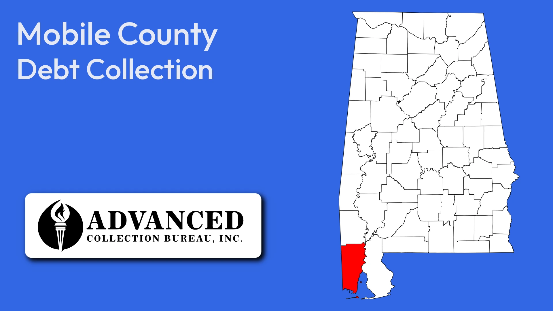 Map of Alabama highlighting Mobile County