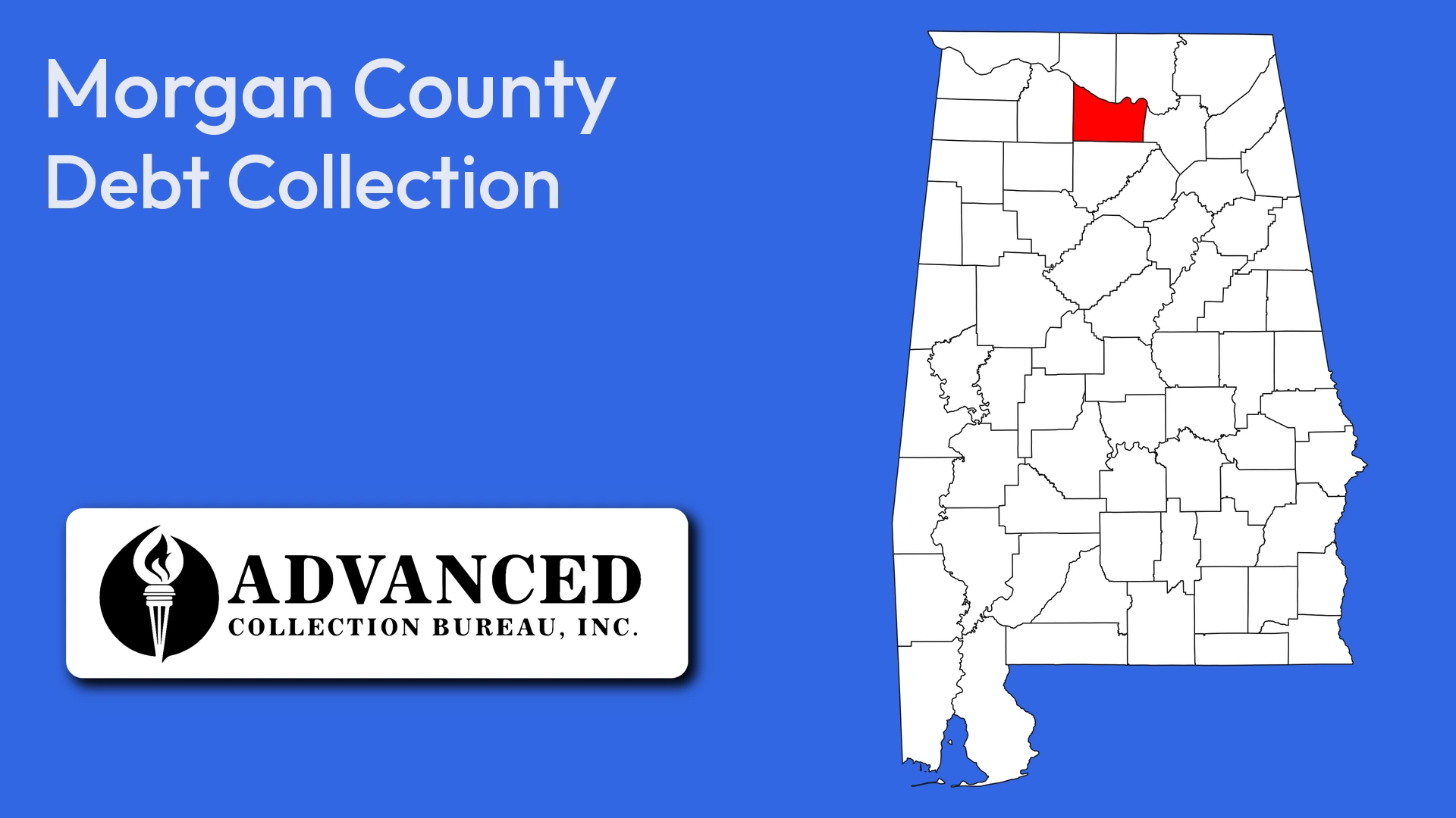 Map of Alabama highlighting Morgan County