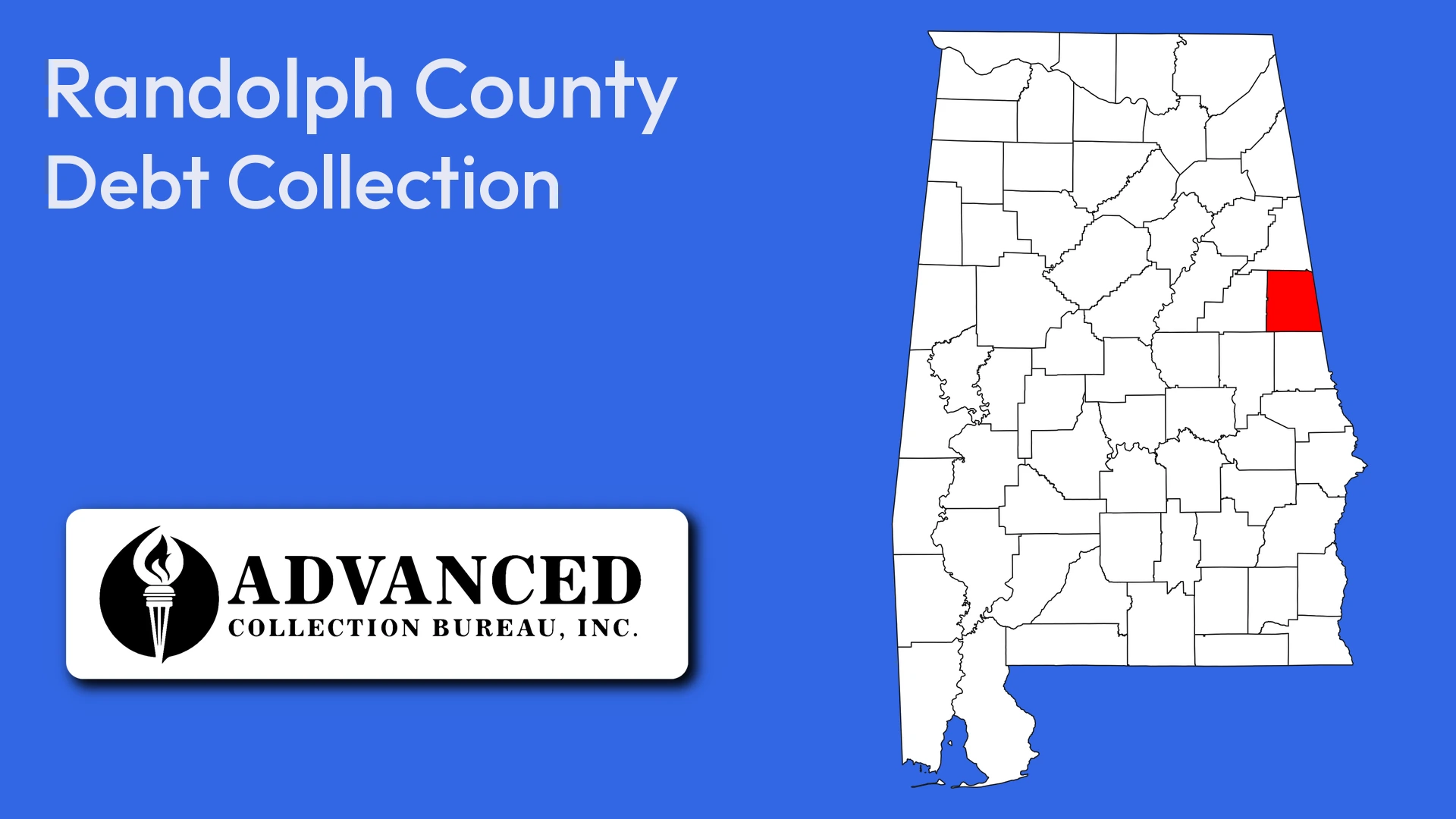 Map of Alabama highlighting Randolph County