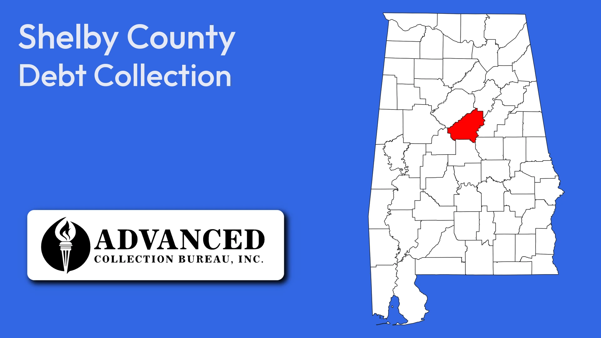 Map of Alabama highlighting Shelby County