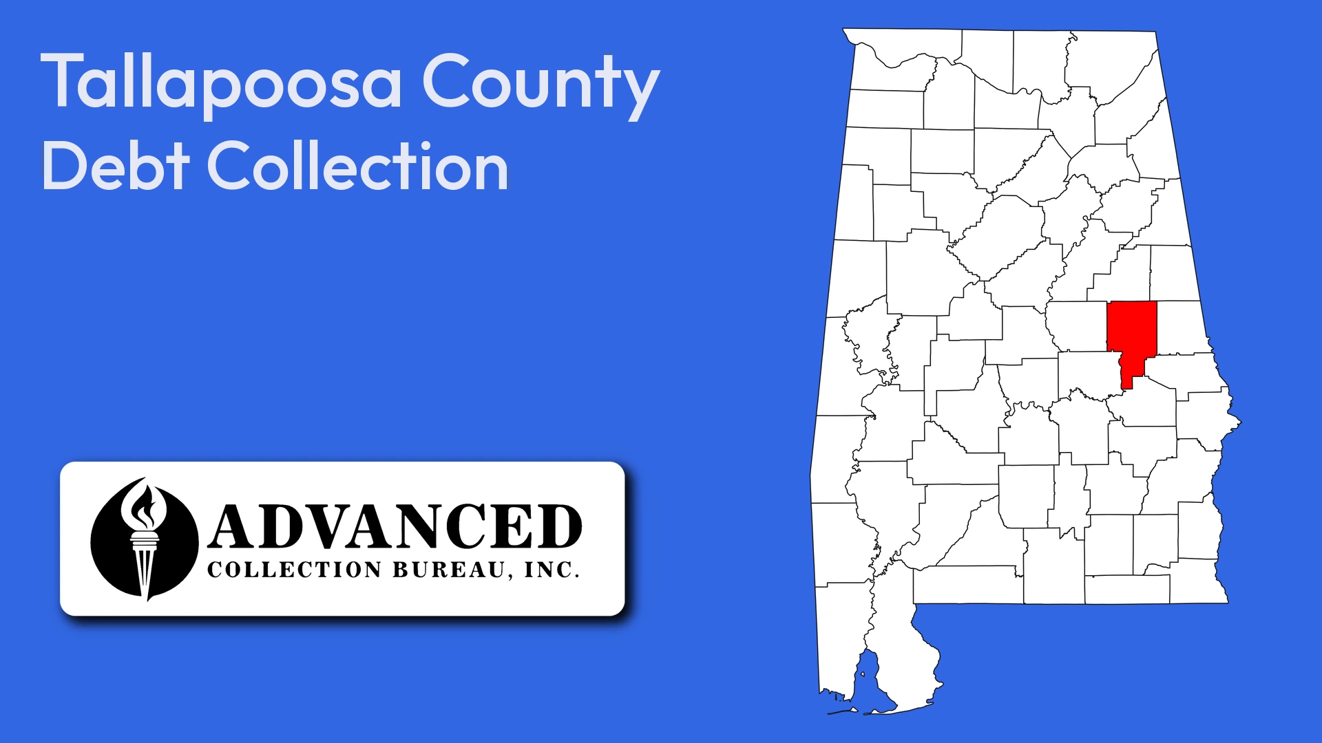 Map of Alabama highlighting Tallapoosa County