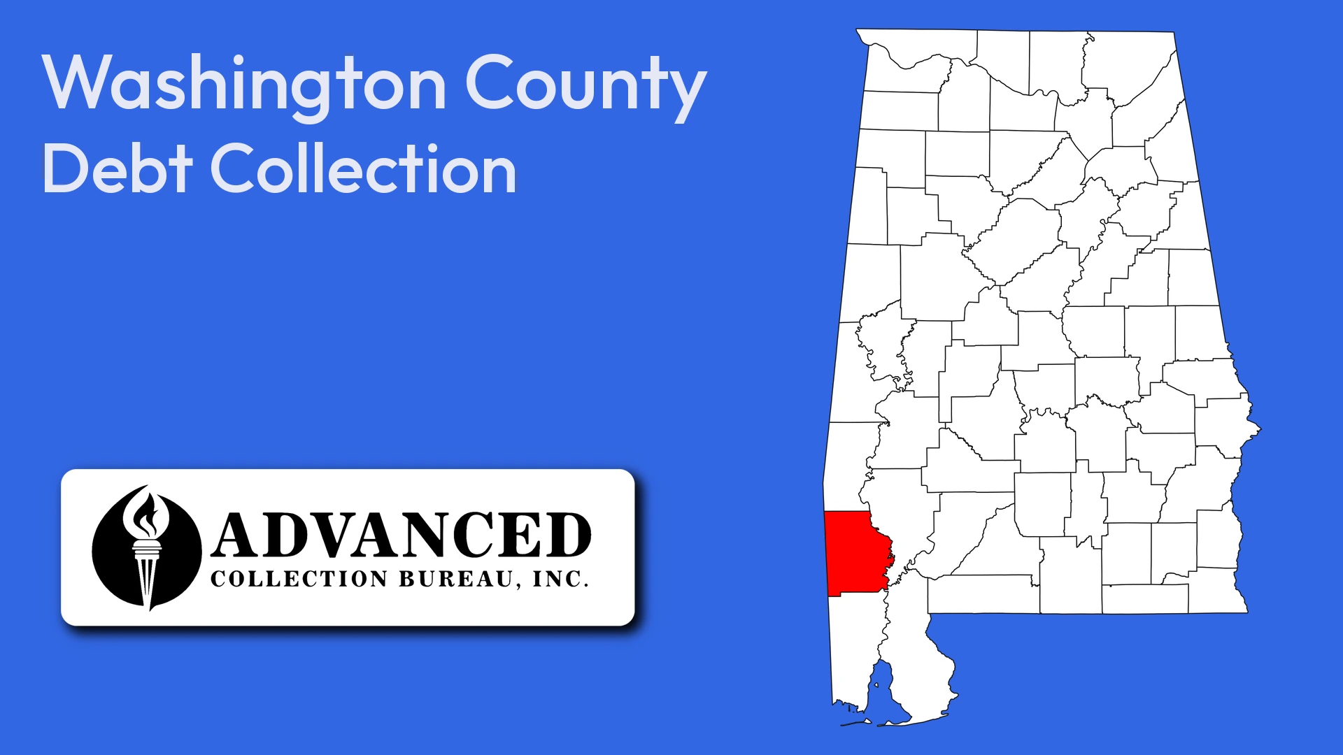 Map of Alabama highlighting Washington County